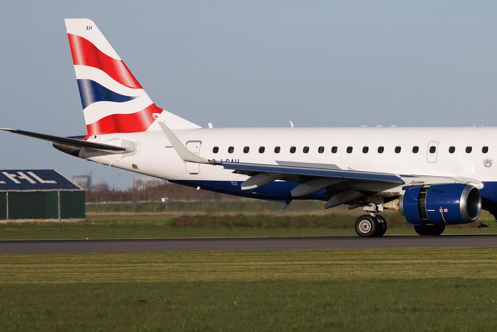 Amsterdam Schiphol: British Airways (BA / BAW) | Operator: BA CityFlyer | Embraer E190SR E190 | G-LCAH | MSN 19000564