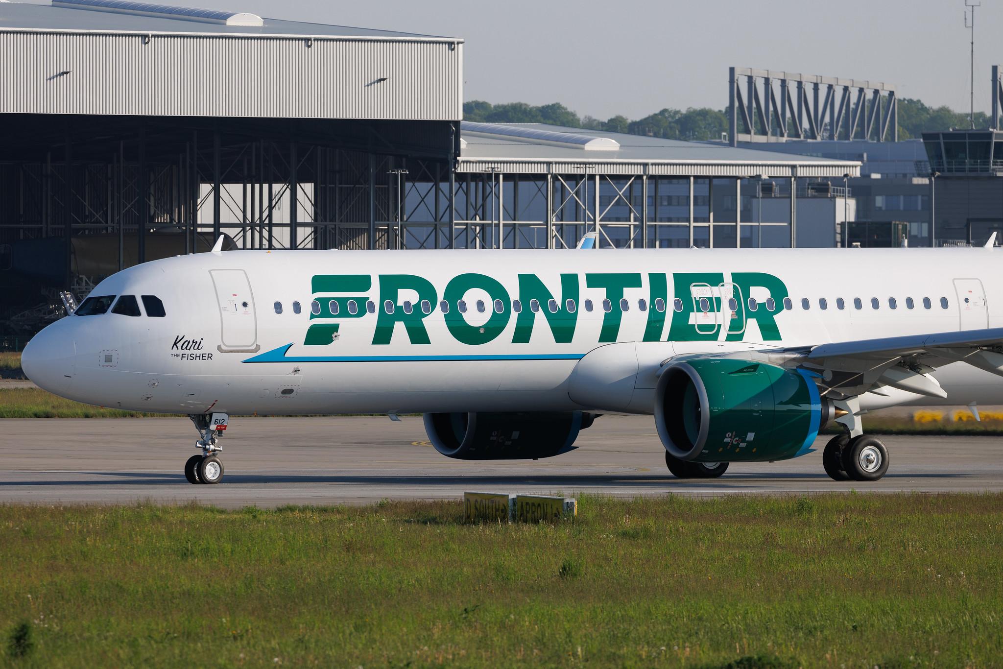 Hamburg Finkenwerder: Frontier (F9 / FFT) | Livery: Kari the Fisher Livery | Airbus A321-271NX A21N | N612FR | MSN 11259