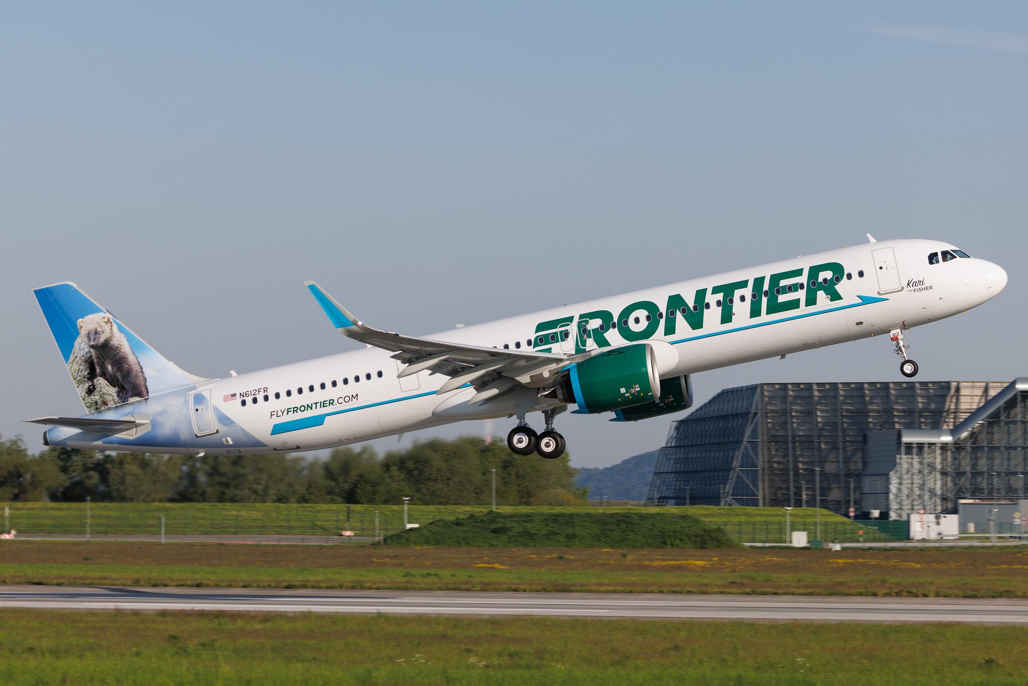 Hamburg Finkenwerder: Frontier (F9 / FFT) | Livery: Kari the Fisher Livery | Airbus A321-271NX A21N | N612FR | MSN 11259