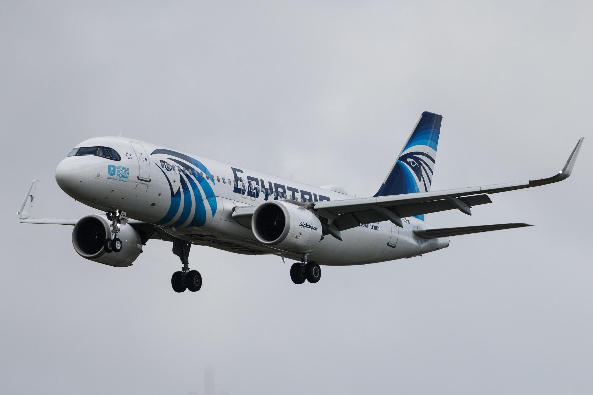 Amsterdam Schiphol: Egyptair (MS / MSR) | Livery: 90 Years Sticker | Airbus A320-251N A20N | SU-GFM | MSN 9532