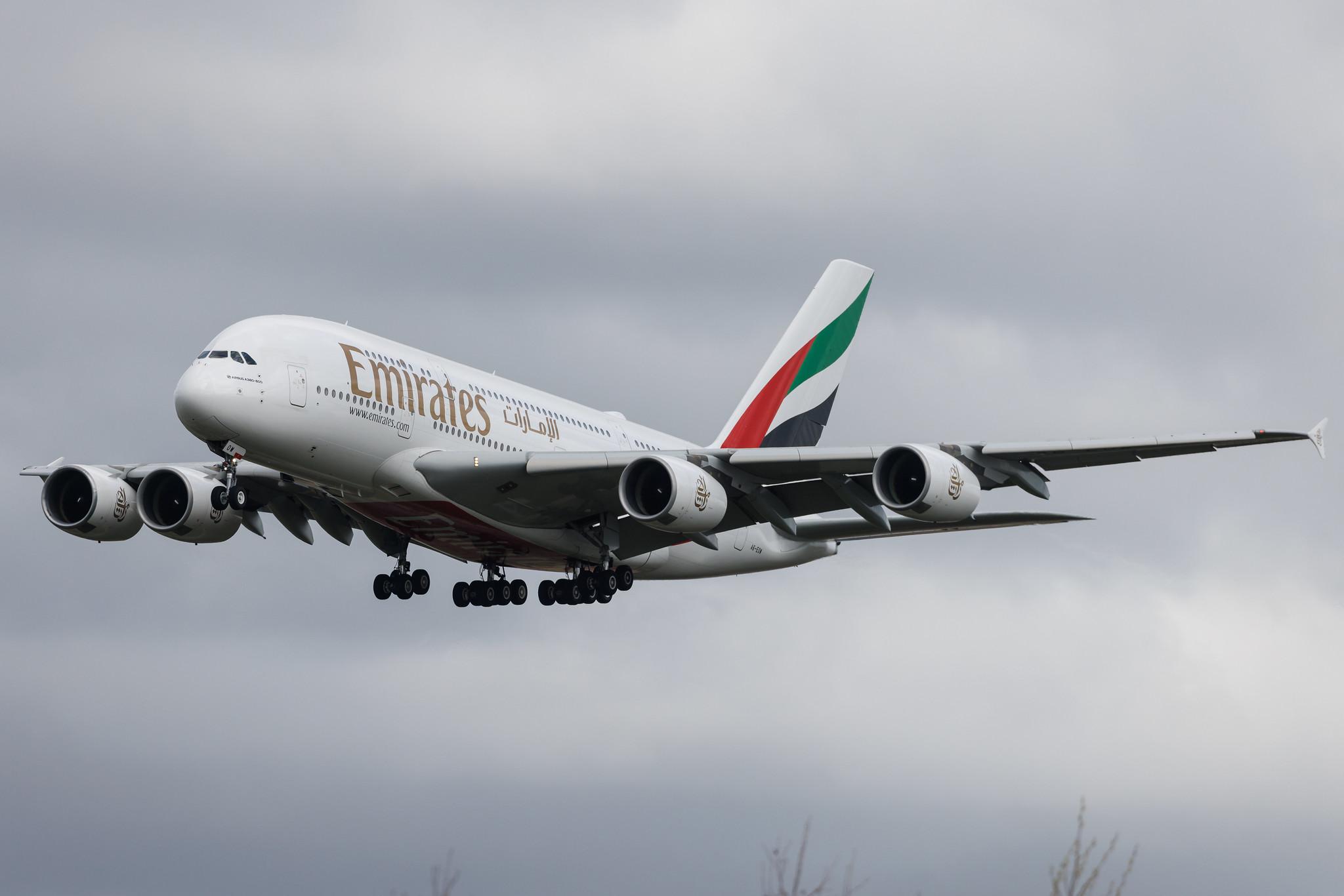 Amsterdam Schiphol: Emirates (EK / UAE) | Airbus A380-861 A388 | A6-EOW | MSN 207