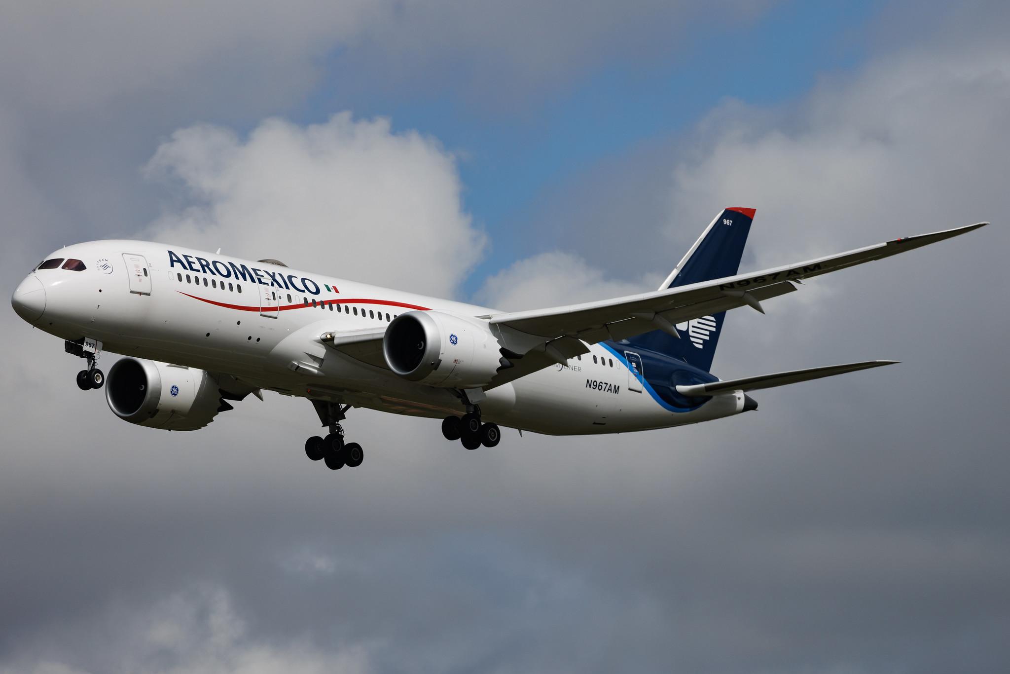 Amsterdam Schiphol: Aeromexico (AM / AMX) | Boeing 787-8 Dreamliner B788 | N967AM | MSN 35312