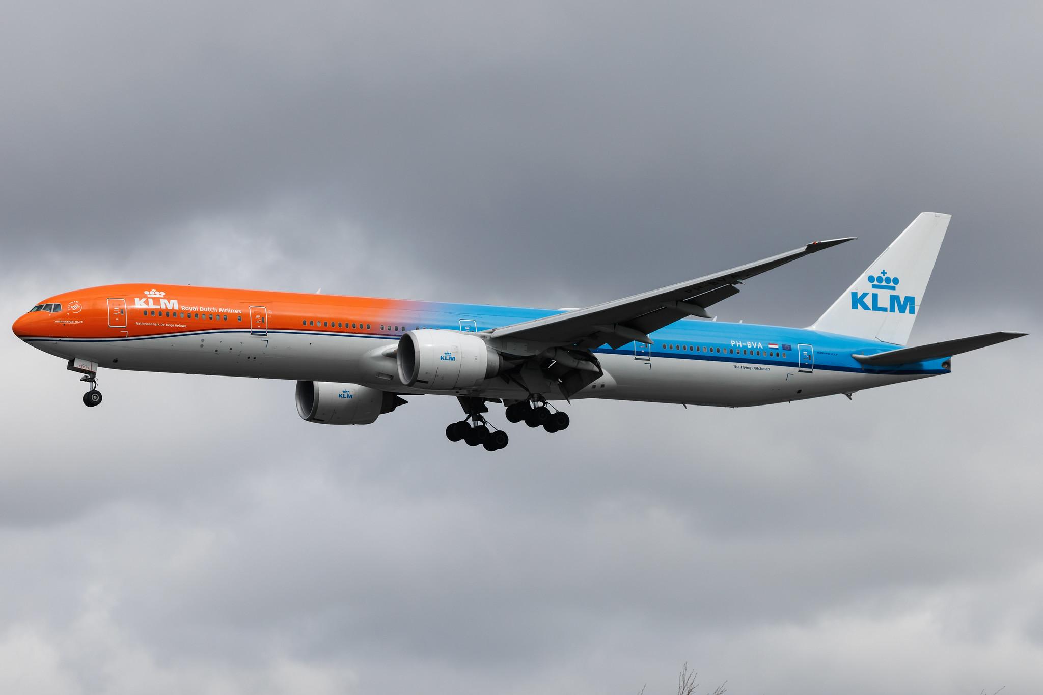Amsterdam Schiphol: KLM (KL / KLM) | Livery: Orange Pride Livery | Boeing 777-306(ER) B77W | PH-BVA | MSN 35671