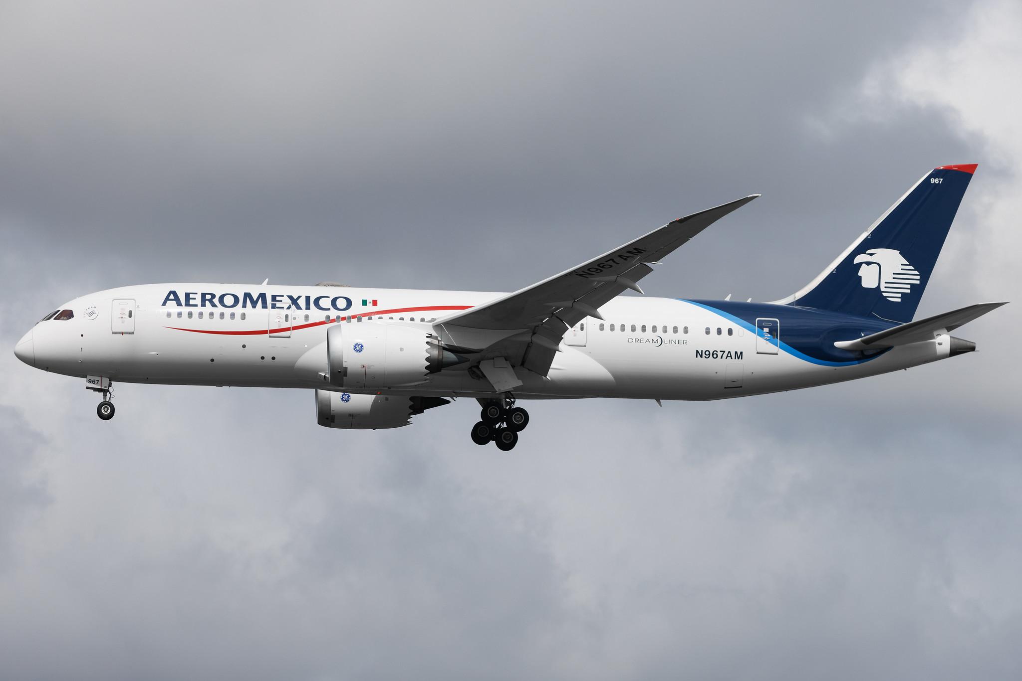 Amsterdam Schiphol: Aeromexico (AM / AMX) | Boeing 787-8 Dreamliner B788 | N967AM | MSN 35312