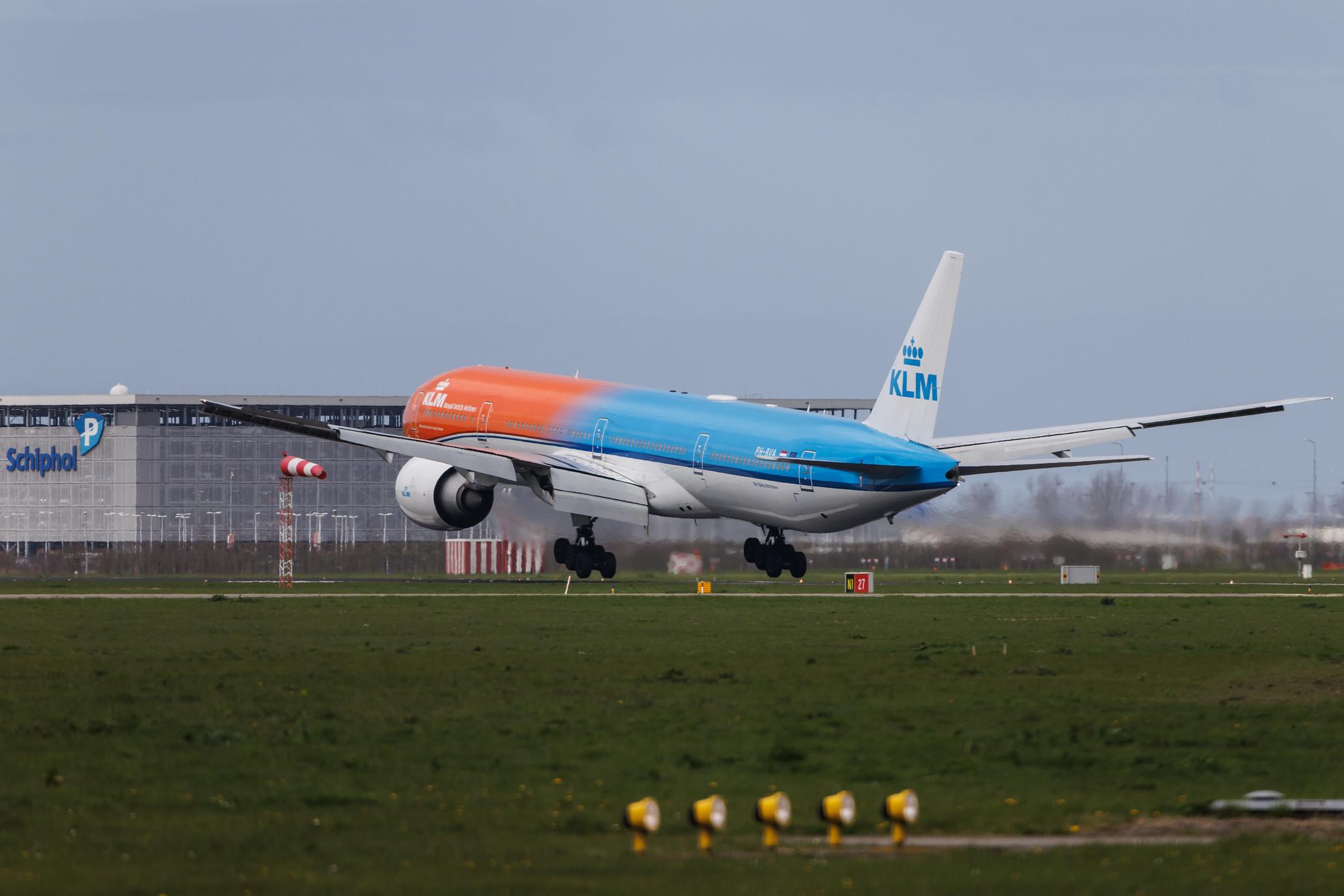 Amsterdam Schiphol: KLM (KL / KLM) | Livery: Orange Pride Livery | Boeing 777-306(ER) B77W | PH-BVA | MSN 35671