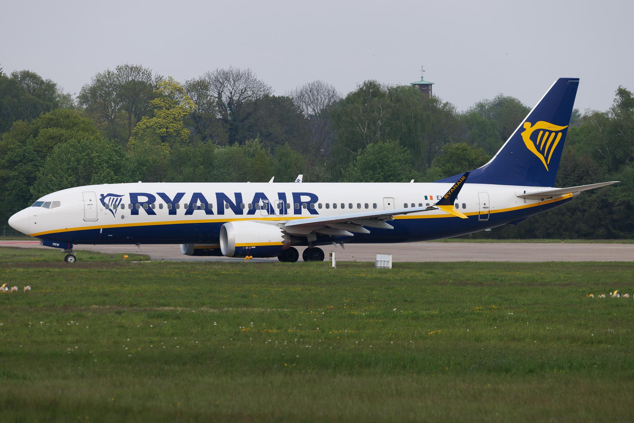 Hamburg Airport: Ryanair (FR / RYR) | Boeing 737 MAX 8-200 B38M | EI-HGW | MSN 65085