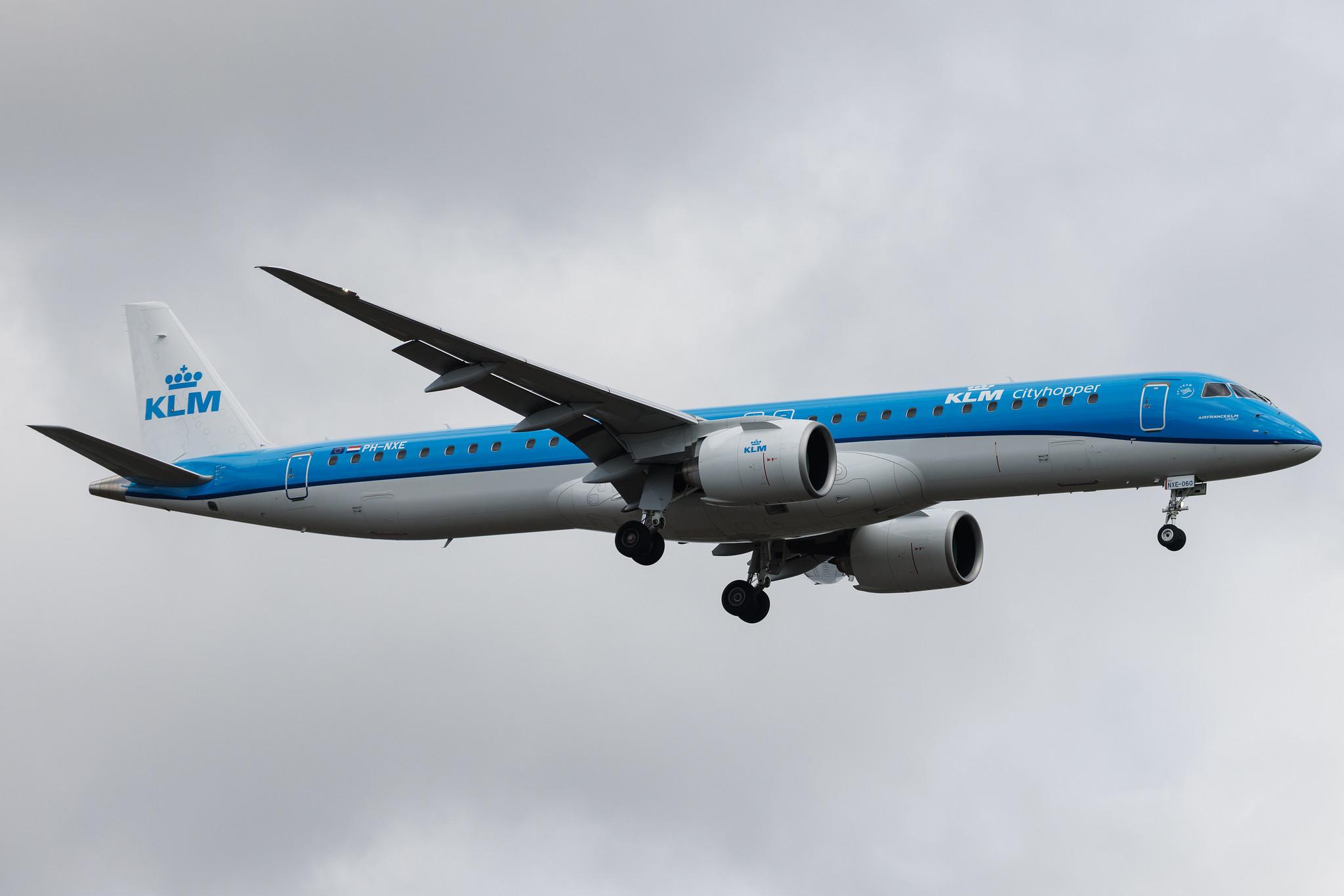 Amsterdam Schiphol: KLM (KL / KLM) | Operator: KLM Cityhopper | Embraer E195-E2 E295 | PH-NXE | MSN 19020060