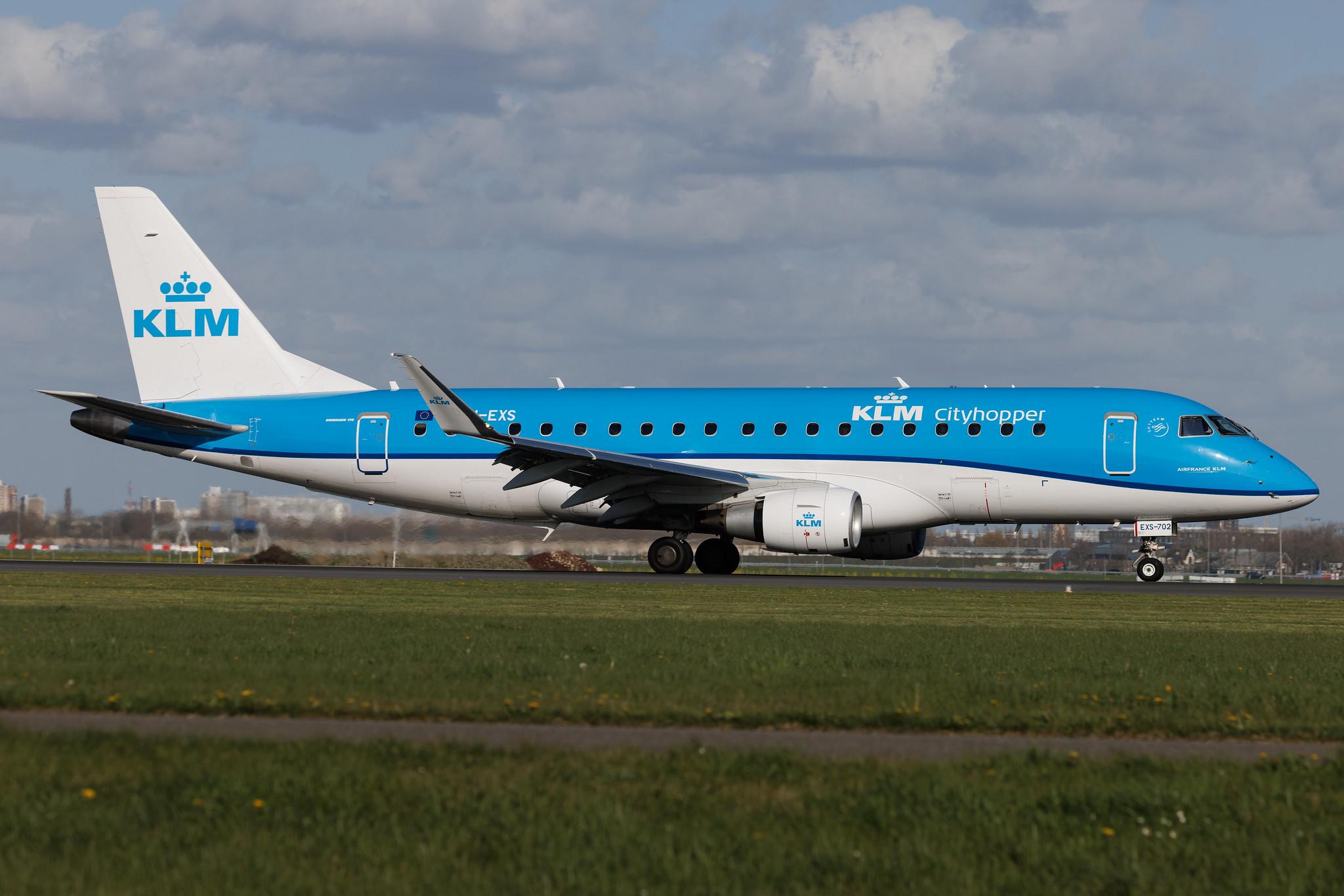 Amsterdam Schiphol: KLM (KL / KLM) | Operator: KLM Cityhopper | Embraer E175STD E75L | PH-EXS | MSN 17000702
