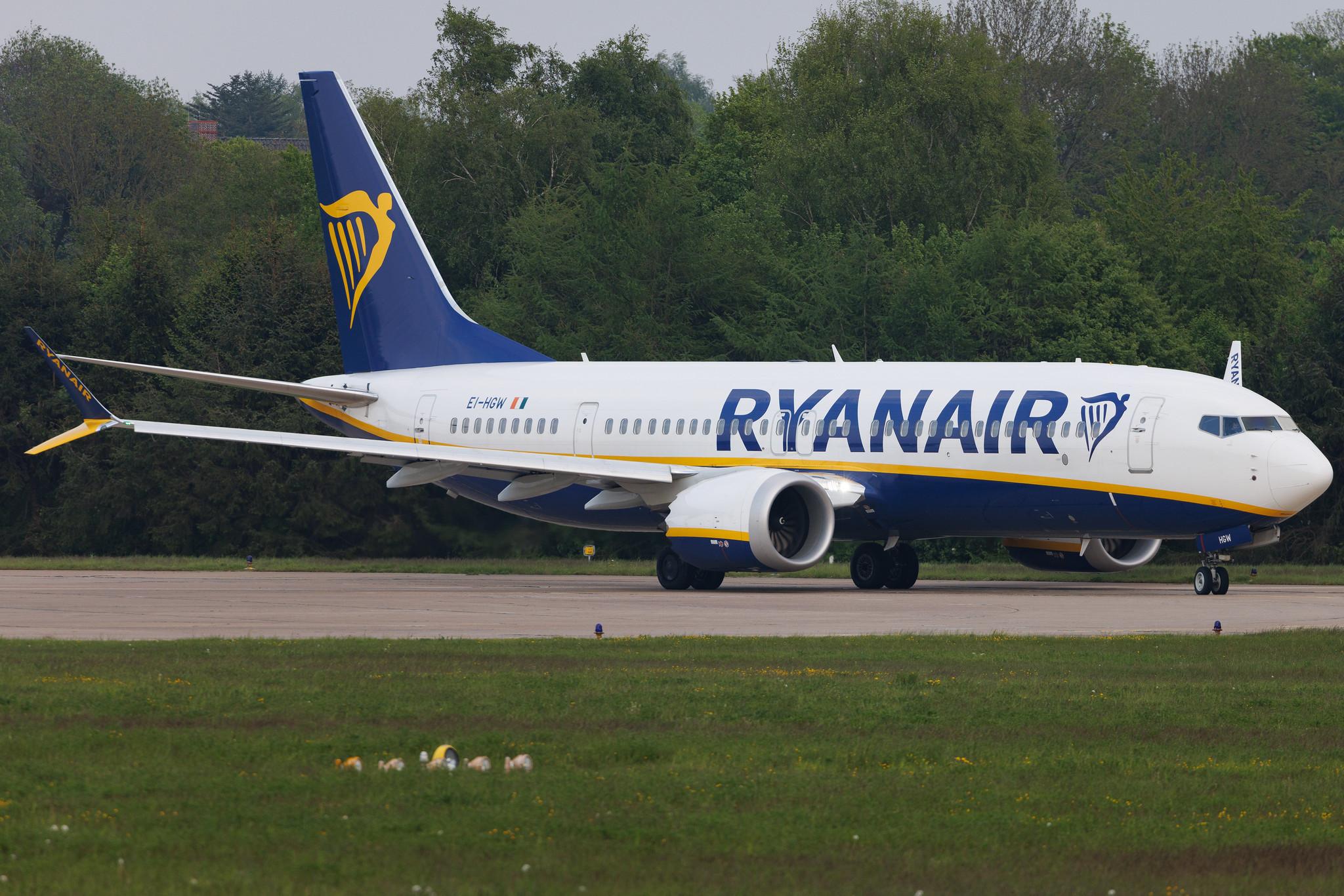 Hamburg Airport: Ryanair (FR / RYR) | Boeing 737 MAX 8-200 B38M | EI-HGW | MSN 65085