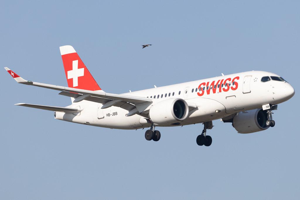 Flughafen Berlin Brandenburg: Swiss (LX / SWR) |  Airbus A220-100 BCS1 | HB-JBB | MSN 50011