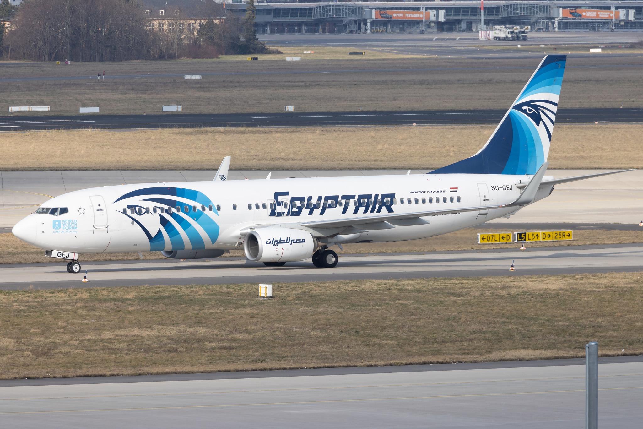 Flughafen Berlin Brandenburg: EgyptAir (MS / MSR) | Boeing 737-866 B738 | SU-GEJ | MSN 63802