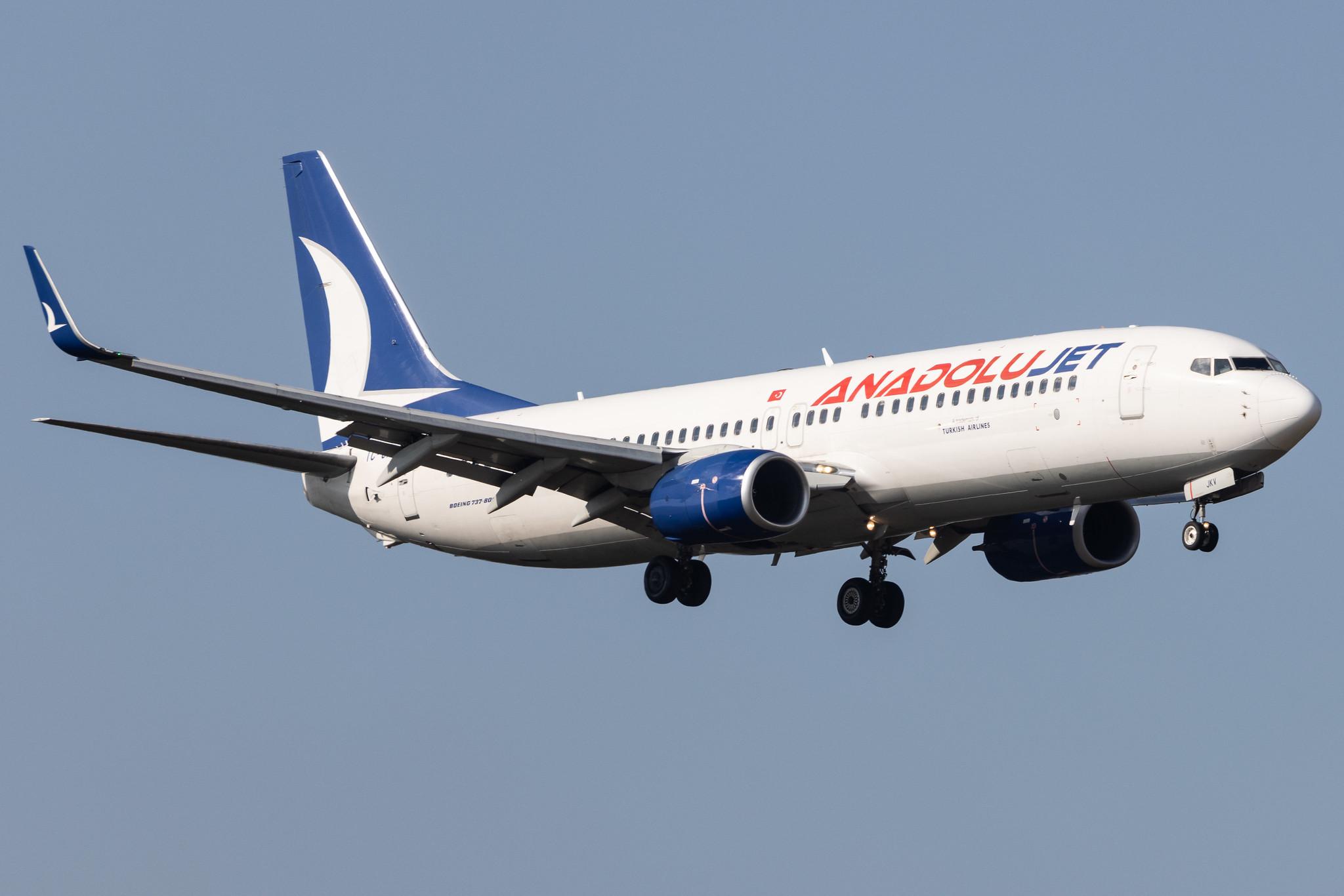 Flughafen Berlin Brandenburg: AnadoluJet (TK / THY) | Operator: SunExpress | Boeing 737-8Q8 B738 | TC-JKV | MSN 41808