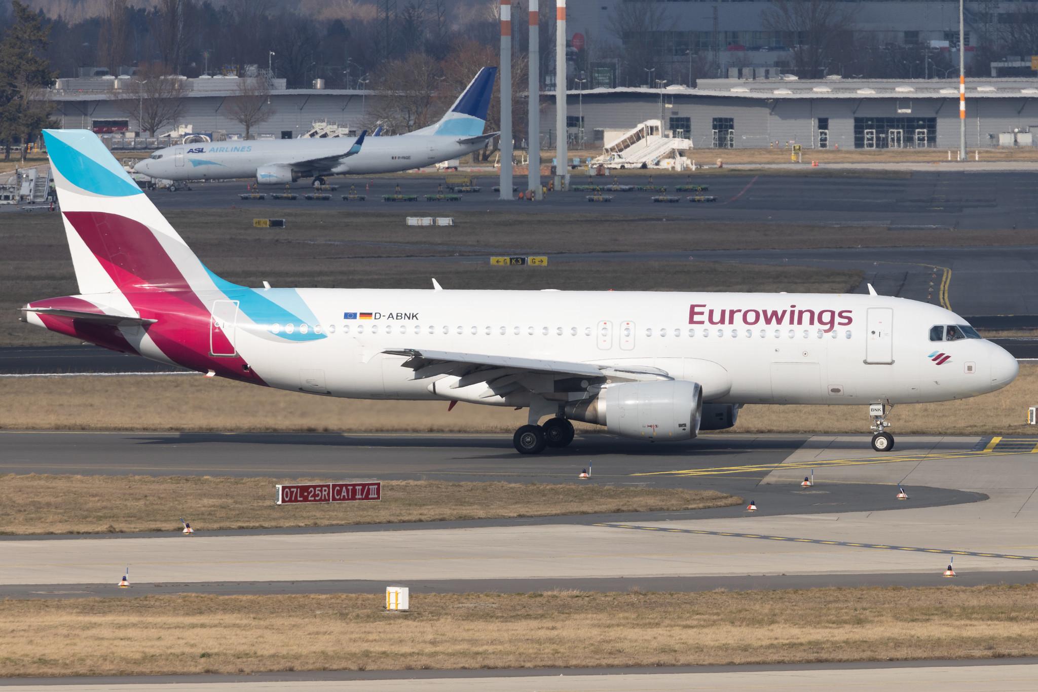 Flughafen Berlin Brandenburg: Eurowings (EW / EWG) | Airbus A320-214 A320 | D-ABNK | MSN 1769