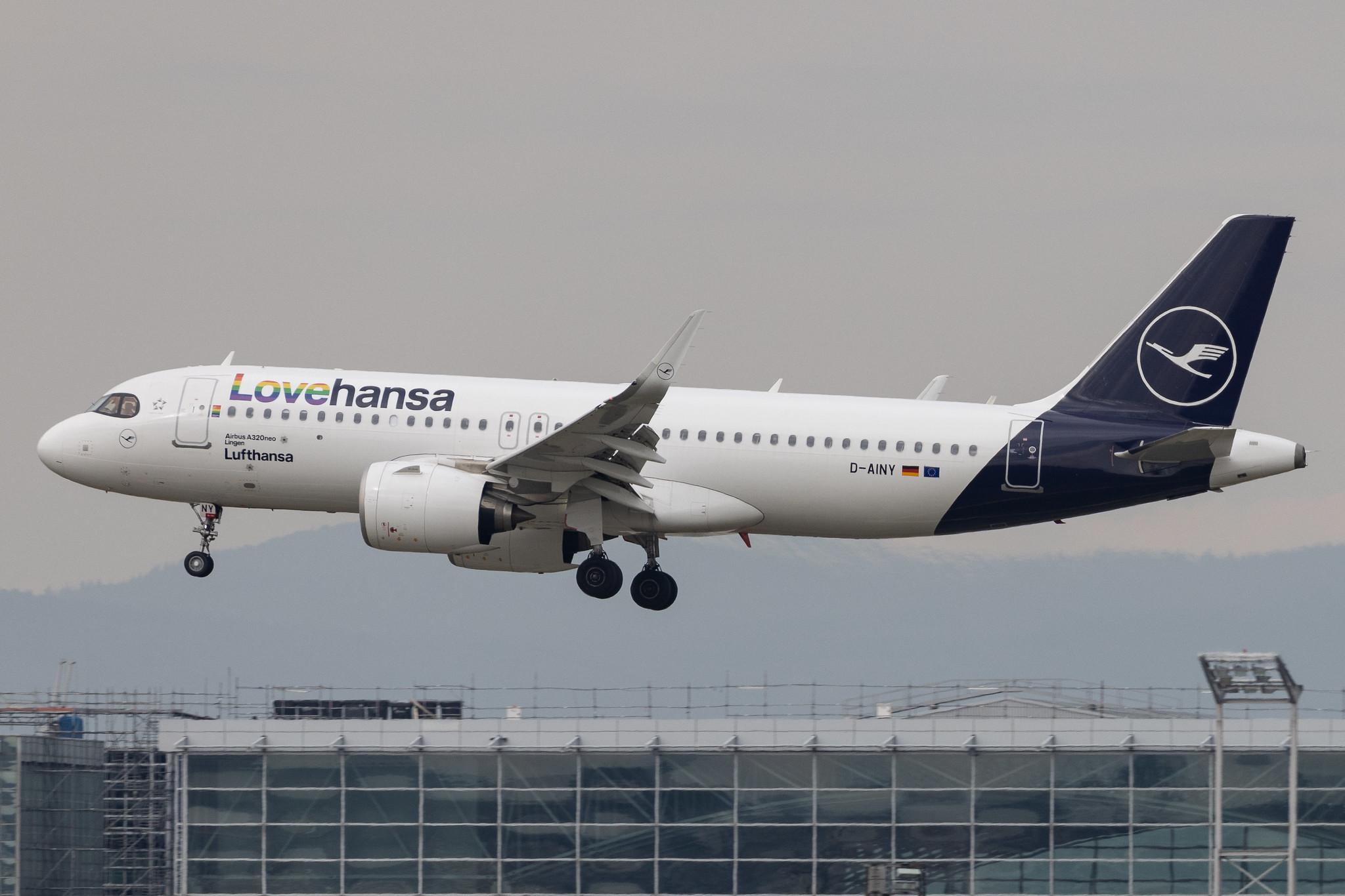 Frankfurt Airport: Lufthansa (LH / DLH) | Livery: Lovehansa Livery | Airbus A320-271N A20N | D-AINY | MSN 9453