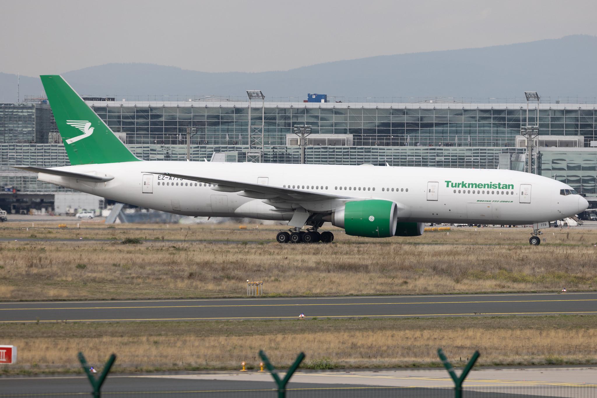 Frankfurt Airport: Turkmenistan Airlines (T5 / TUA) | Boeing 777-22K(LR) B77L | EZ-A779 | MSN 42297