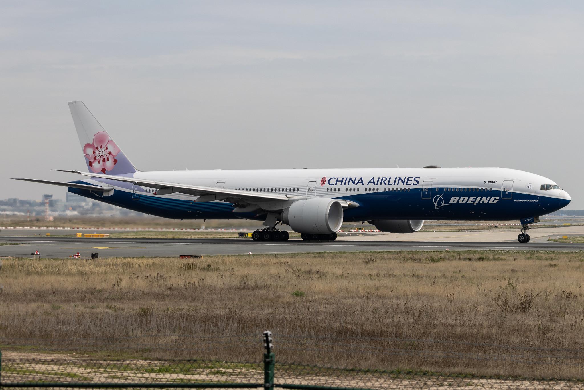 Frankfurt Airport: China Airlines (CI / CAL) | Livery: Boeing Livery | Boeing 777-309(ER) B77W | B-18007 | MSN 43982