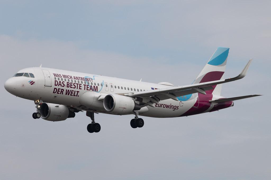 Frankfurt Airport: Eurowings (EW / EWG) | Livery: Das beste Team der Welt Livery | Airbus A320-214 A320 | D-AIZS | MSN 5557