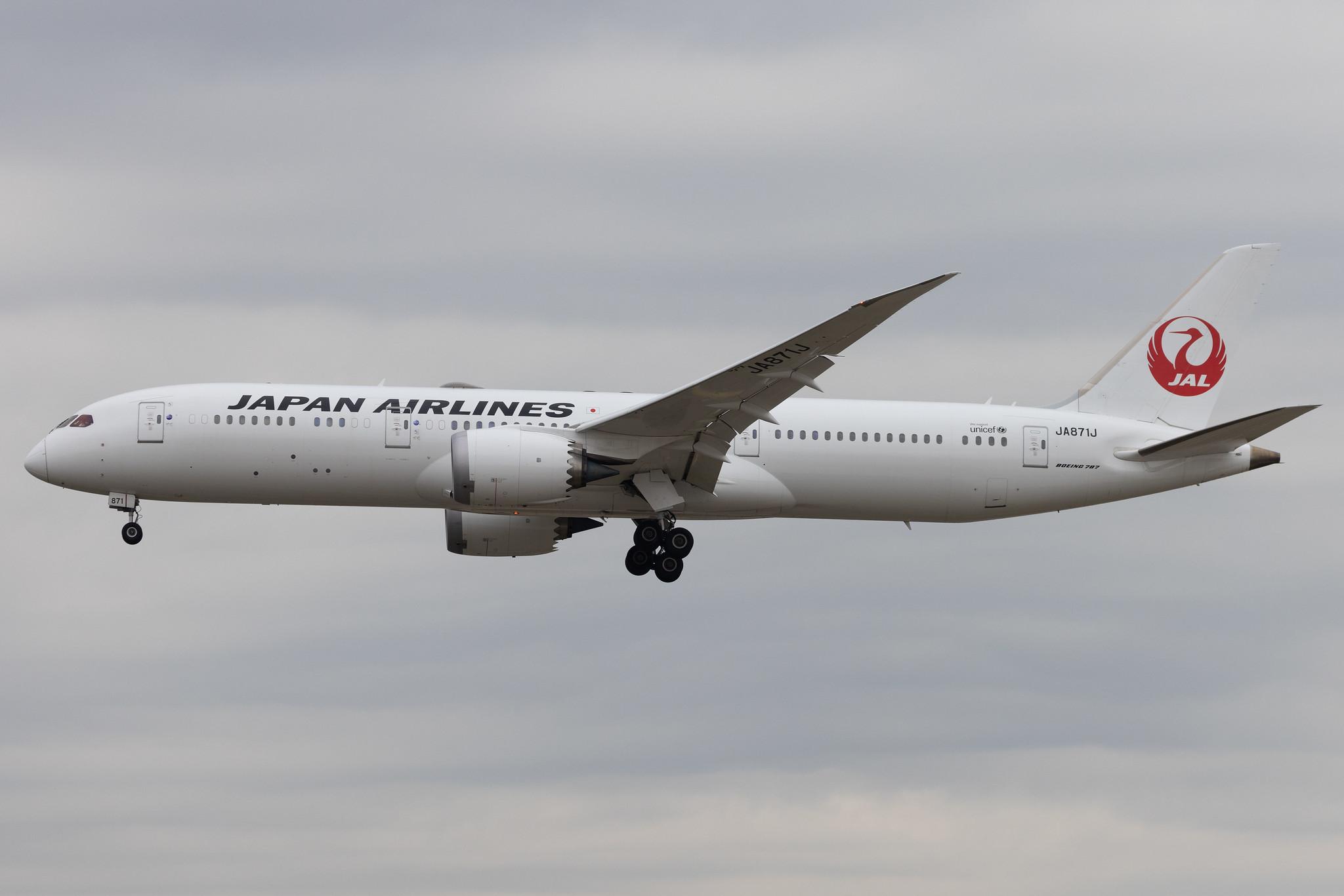 Frankfurt Airport: Japan Airlines (JL / JAL) | Boeing 787-9 Dreamliner B789 | JA871J | MSN 34848
