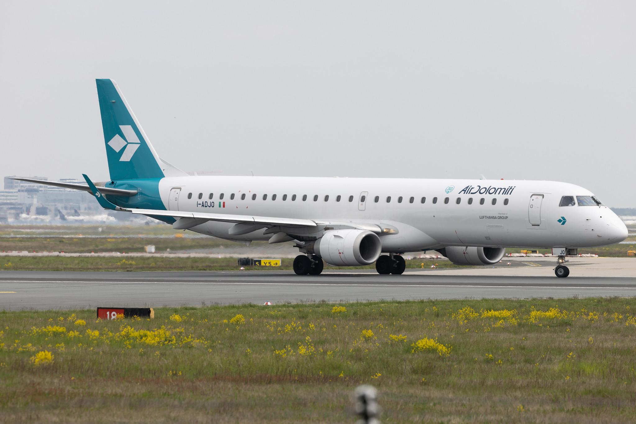 Frankfurt Airport: Air Dolomiti (EN / DLA) | Embraer E195LR E195 | I-ADJO | MSN 19000280