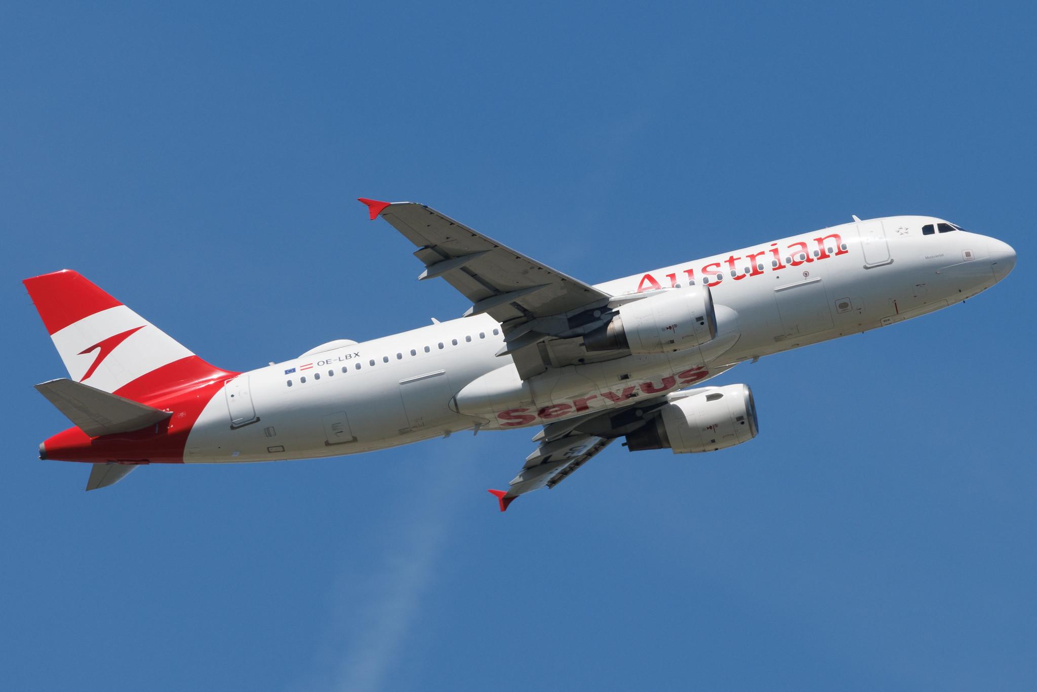 Frankfurt Airport: Austrian Airlines (OS / AUA) | Airbus A320-214 A320 | OE-LBX | MSN 1735