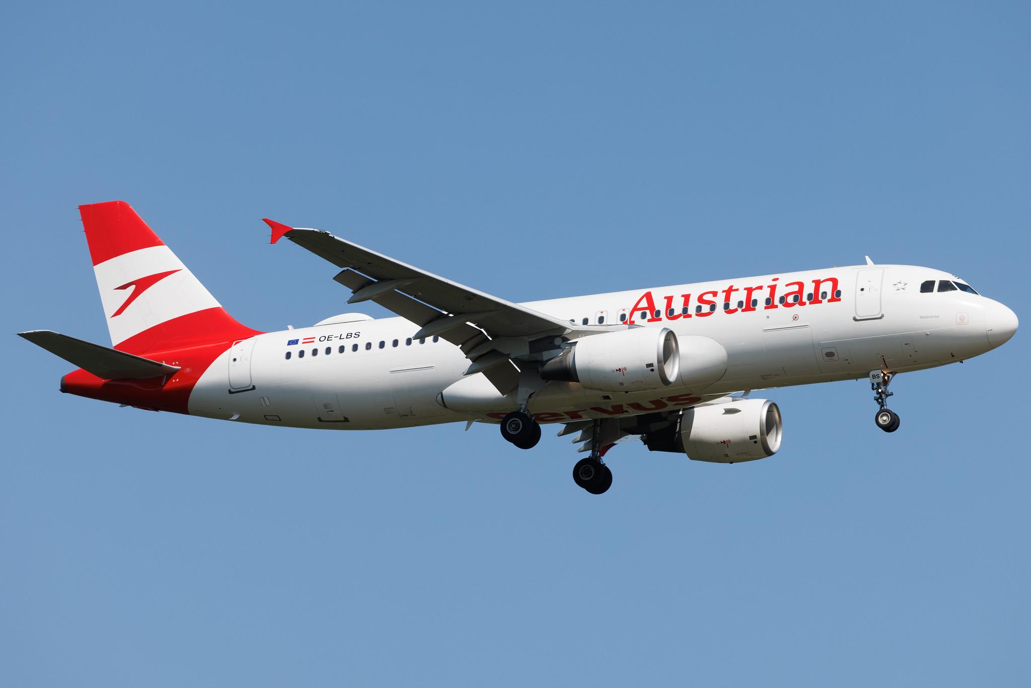 Frankfurt Airport:  Austrian Airlines (OS / AUA) | Airbus A320-214 A320 | OE-LBS | MSN 1189