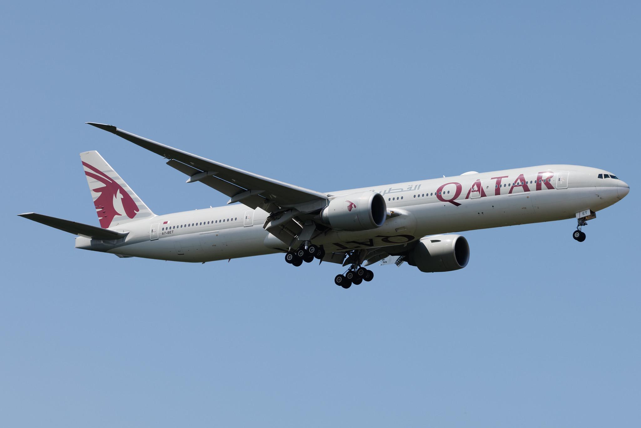Frankfurt Airport: Qatar Airways (QR / QTR) | Boeing 777-3DZ(ER) B77W | A7-BET | MSN 64087