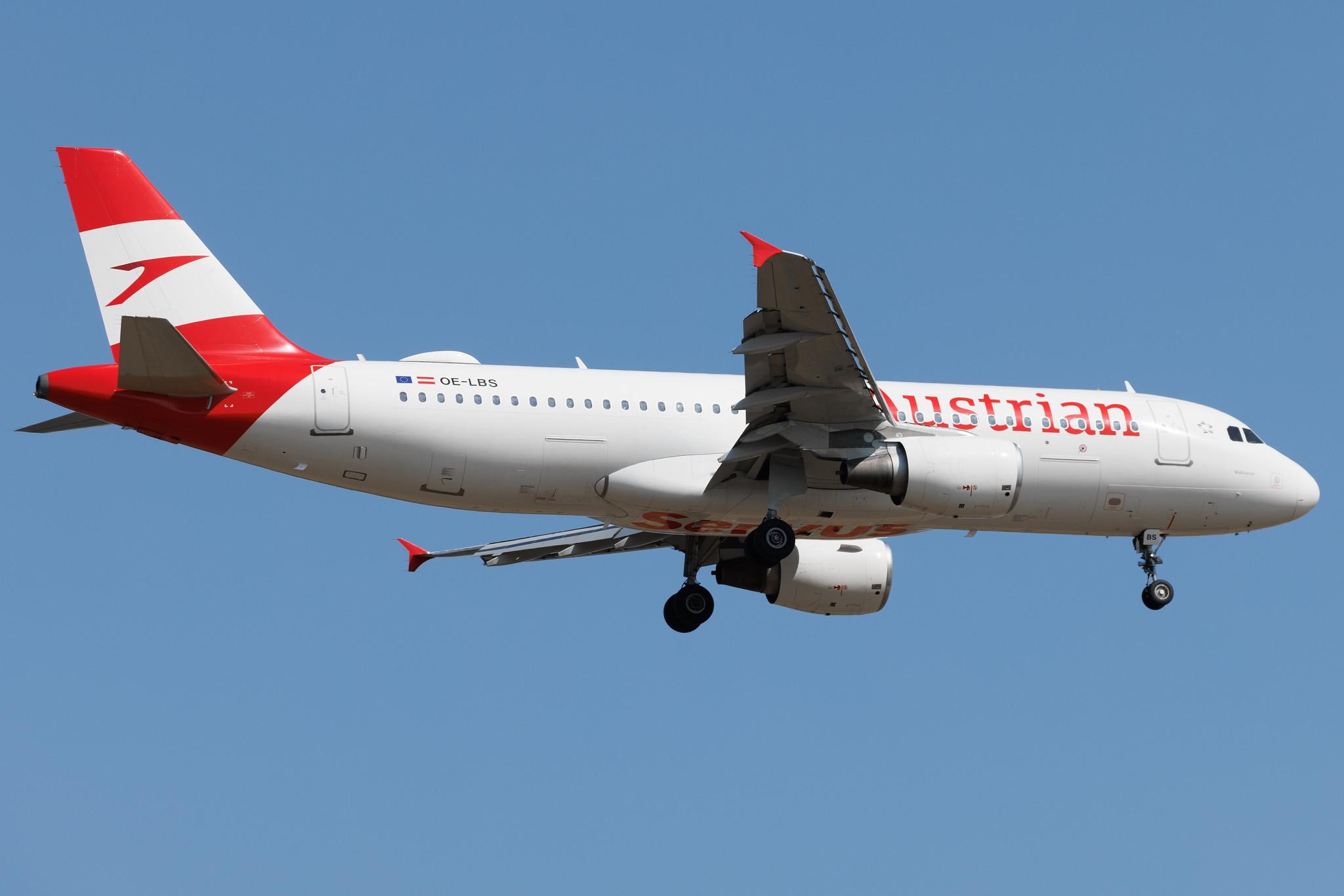 Frankfurt Airport:  Austrian Airlines (OS / AUA) | Airbus A320-214 A320 | OE-LBS | MSN 1189