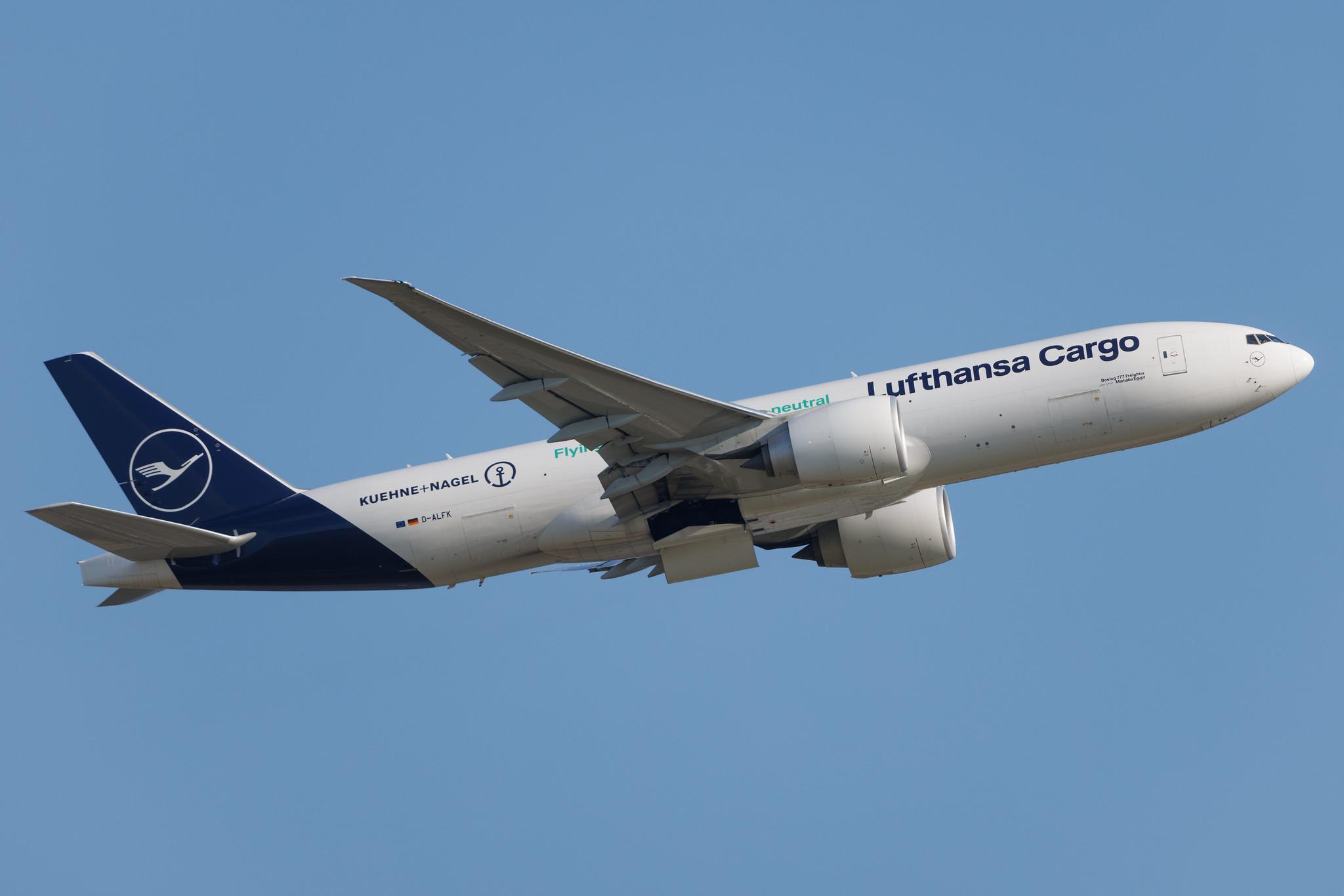 Frankfurt Airport: Lufthansa Cargo (/ GEC) | Livery: Kühne+Nagel Livery | Boeing 777-F B77L | D-ALFK | MSN 67146
