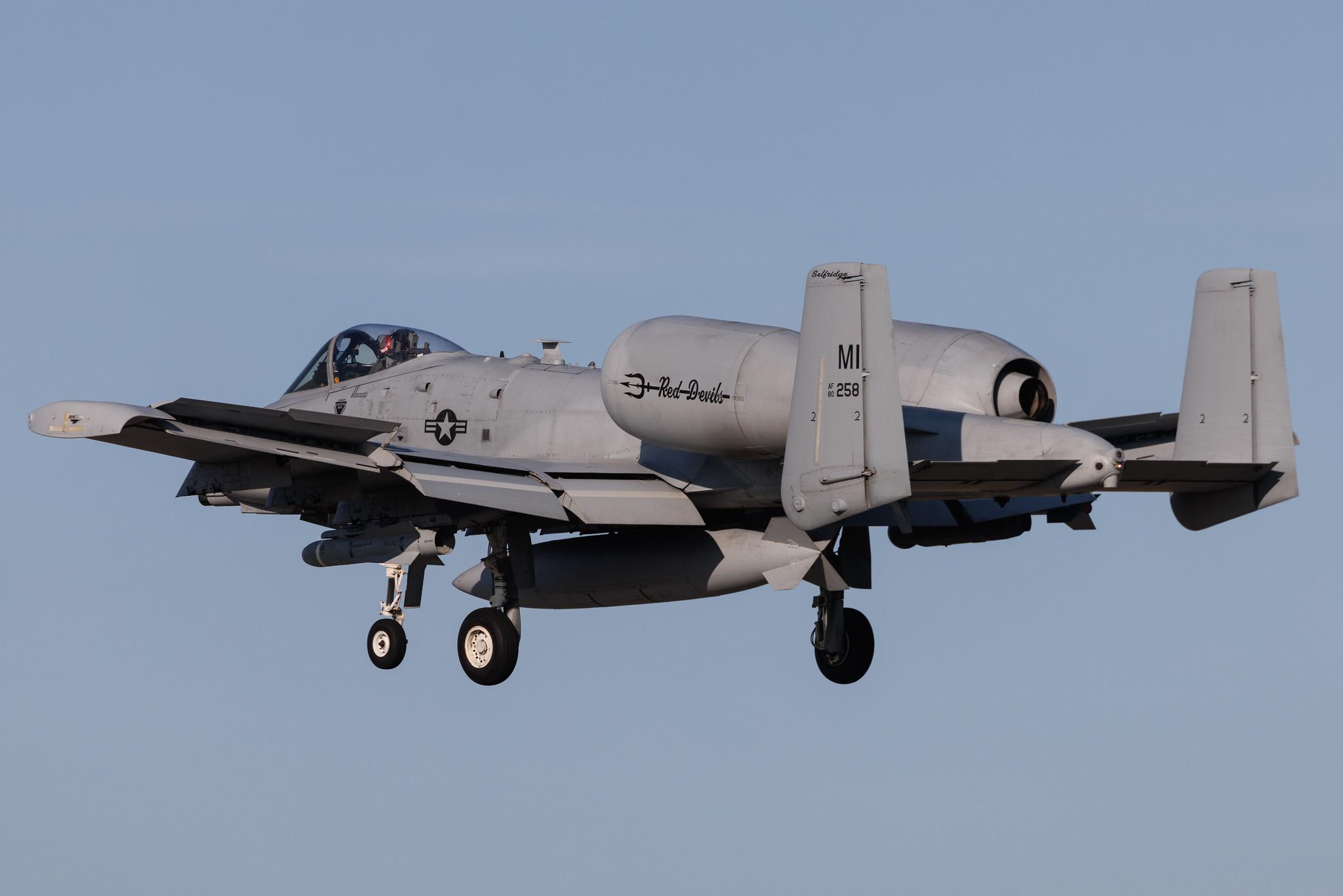 Schleswig Jagel Airport: United States - US Air Force (USAF) | Fairchild A-10A Thunderbolt II A10 | 80-0258 | MSN A10-0608
