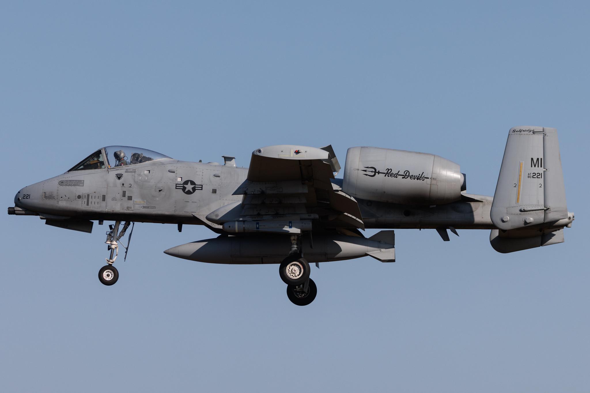 Schleswig Jagel Airport: United States - US Air Force (USAF) | Fairchild OA-10A Thunderbolt II A10 | 80-0221 | MSN A10-0571