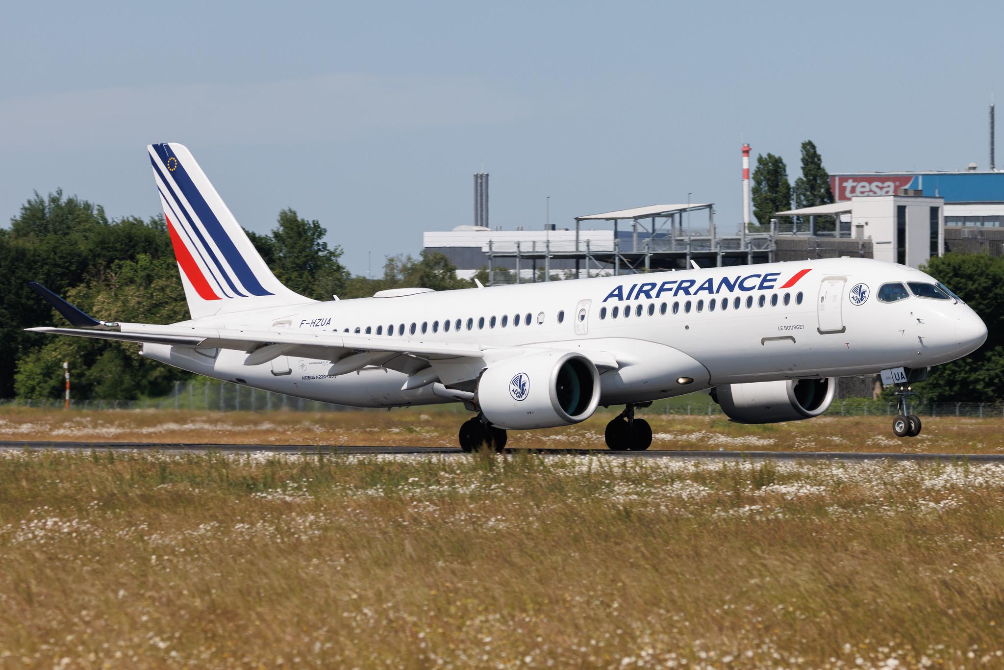 Hamburg Airport: Air France (AF / AFR) | Airbus A220-300 BCS3 | F-HZUA | MSN 55134