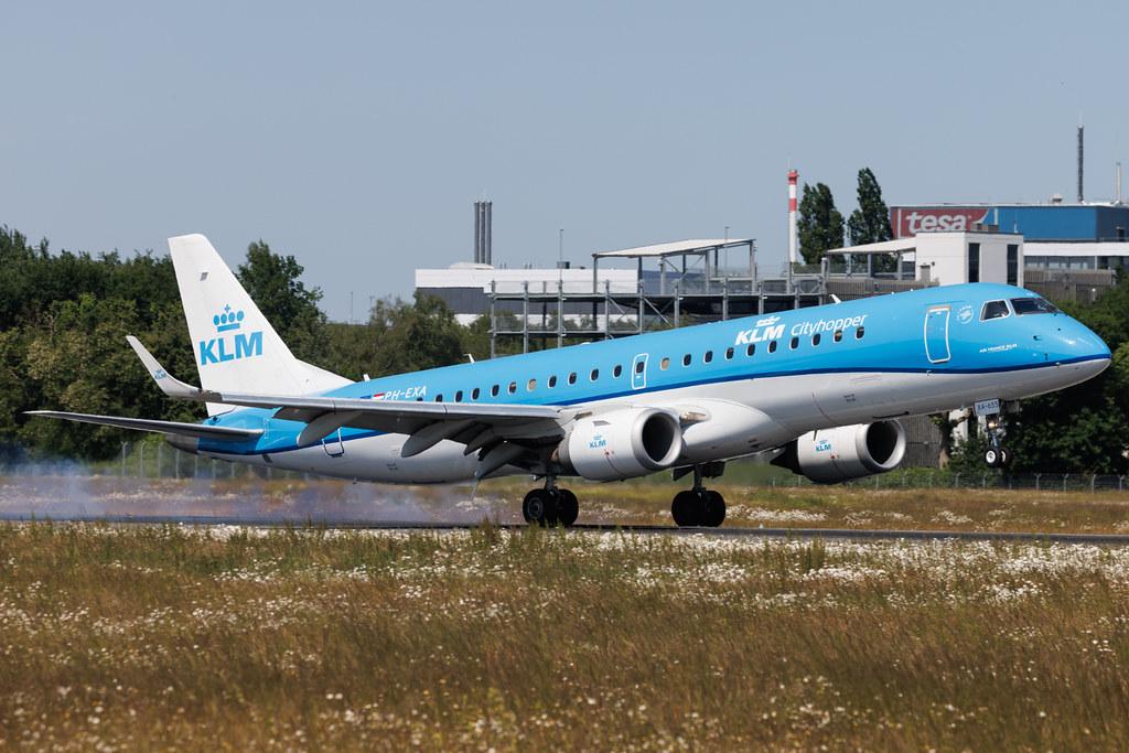 Hamburg Airport: KLM (KL / KLM) | Operator: KLM Cityhopper | Embraer E190STD E190 | PH-EXA | MSN 19000655