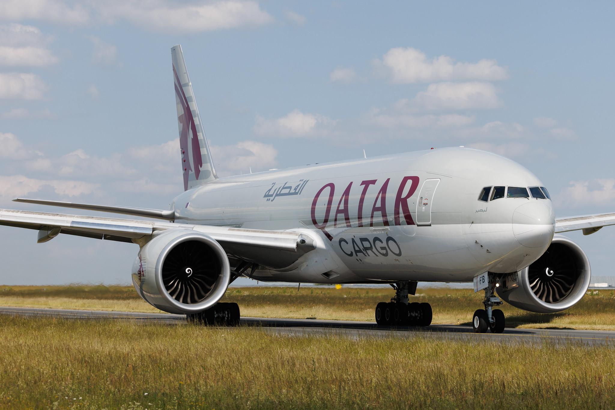 Luxembourg Findel Airport: Qatar Cargo (QR / QTR) | Operator: Qatar Airways | Boeing 777-FDZ B77L | A7-BFB | MSN 36100