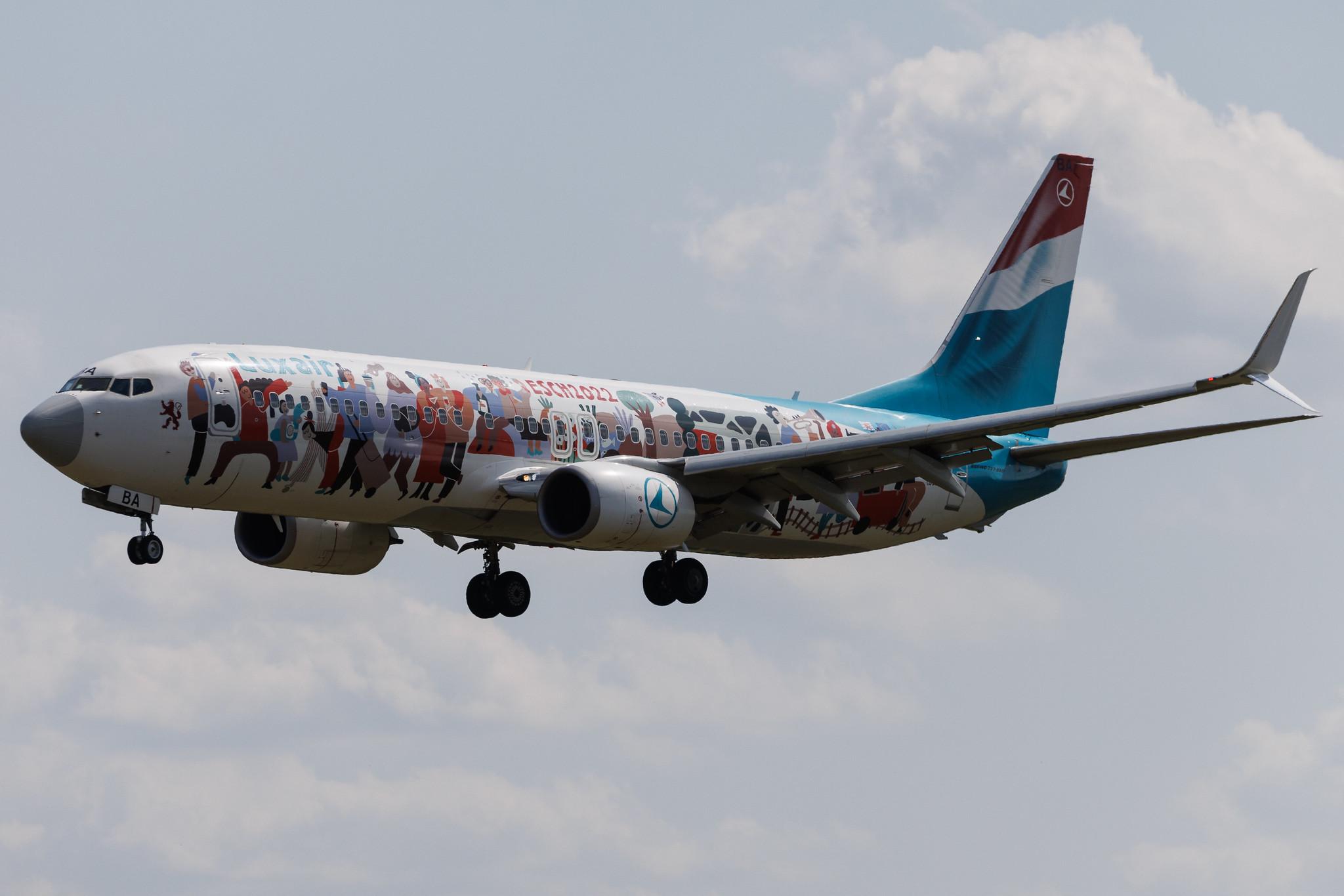 Luxembourg Findel Airport: Luxair (LG / LGL) | Livery: Esch2022 Livery | Boeing 737-8C9 B738 | LX-LBA | MSN 43537