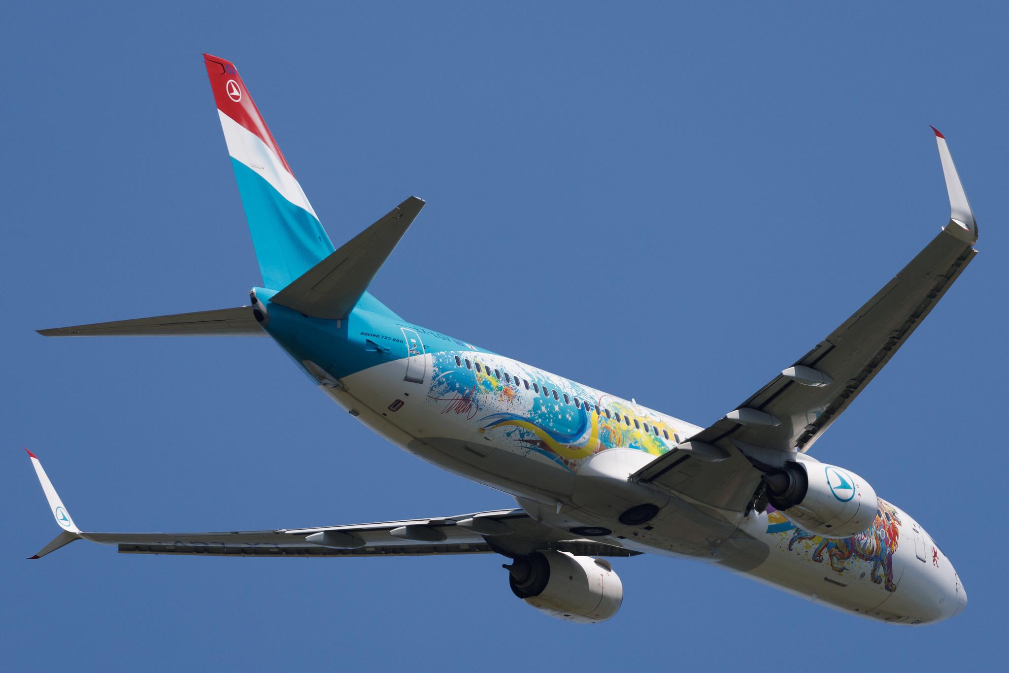 Luxembourg Findel Airport: Luxair (LG / LGL) | Livery: 60 Years Livery | Boeing 737-8C9 B738 | LX-LGV | MSN 41190