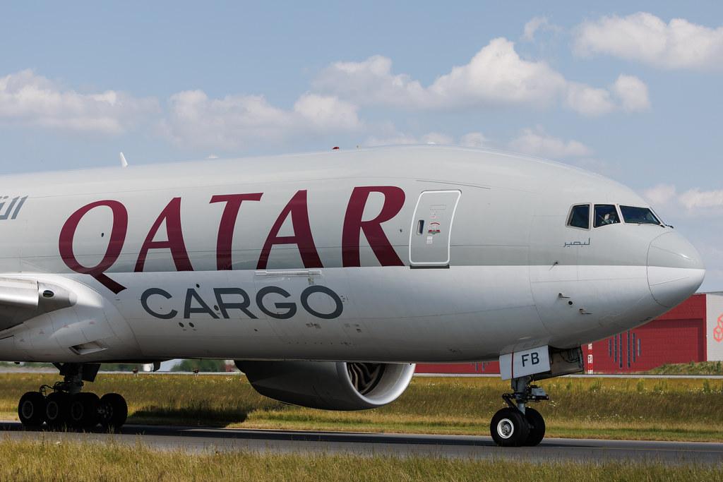 Luxembourg Findel Airport: Qatar Cargo (QR / QTR) | Operator: Qatar Airways | Boeing 777-FDZ B77L | A7-BFB | MSN 36100