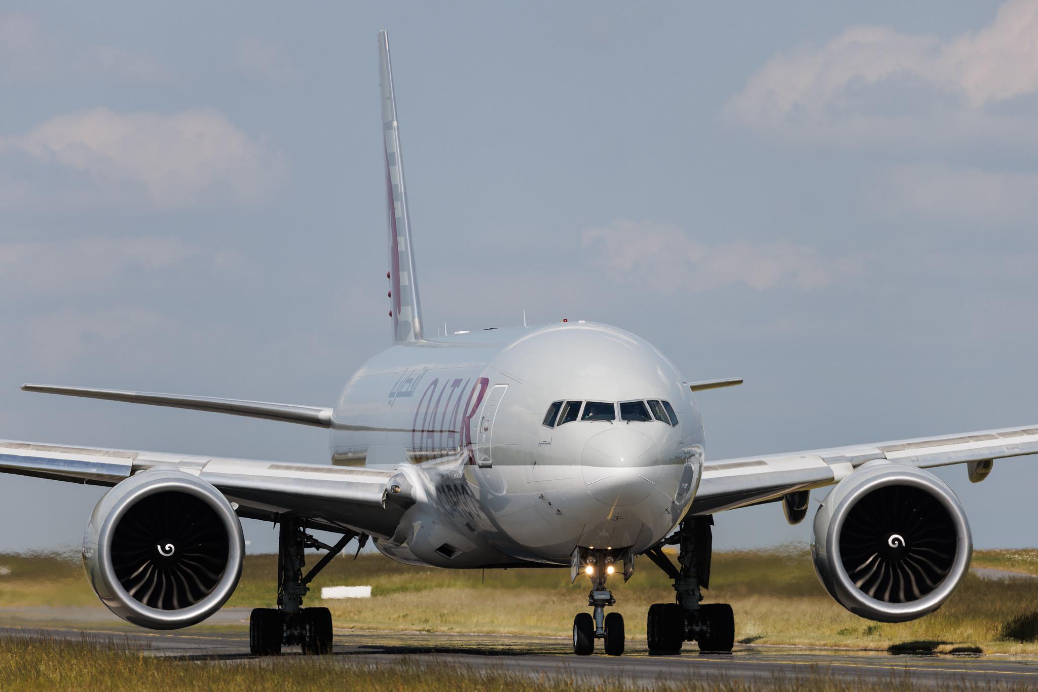 Luxembourg Findel Airport: Qatar Cargo (QR / QTR) | Operator: Qatar Airways | Boeing 777-FDZ B77L | A7-BFB | MSN 36100