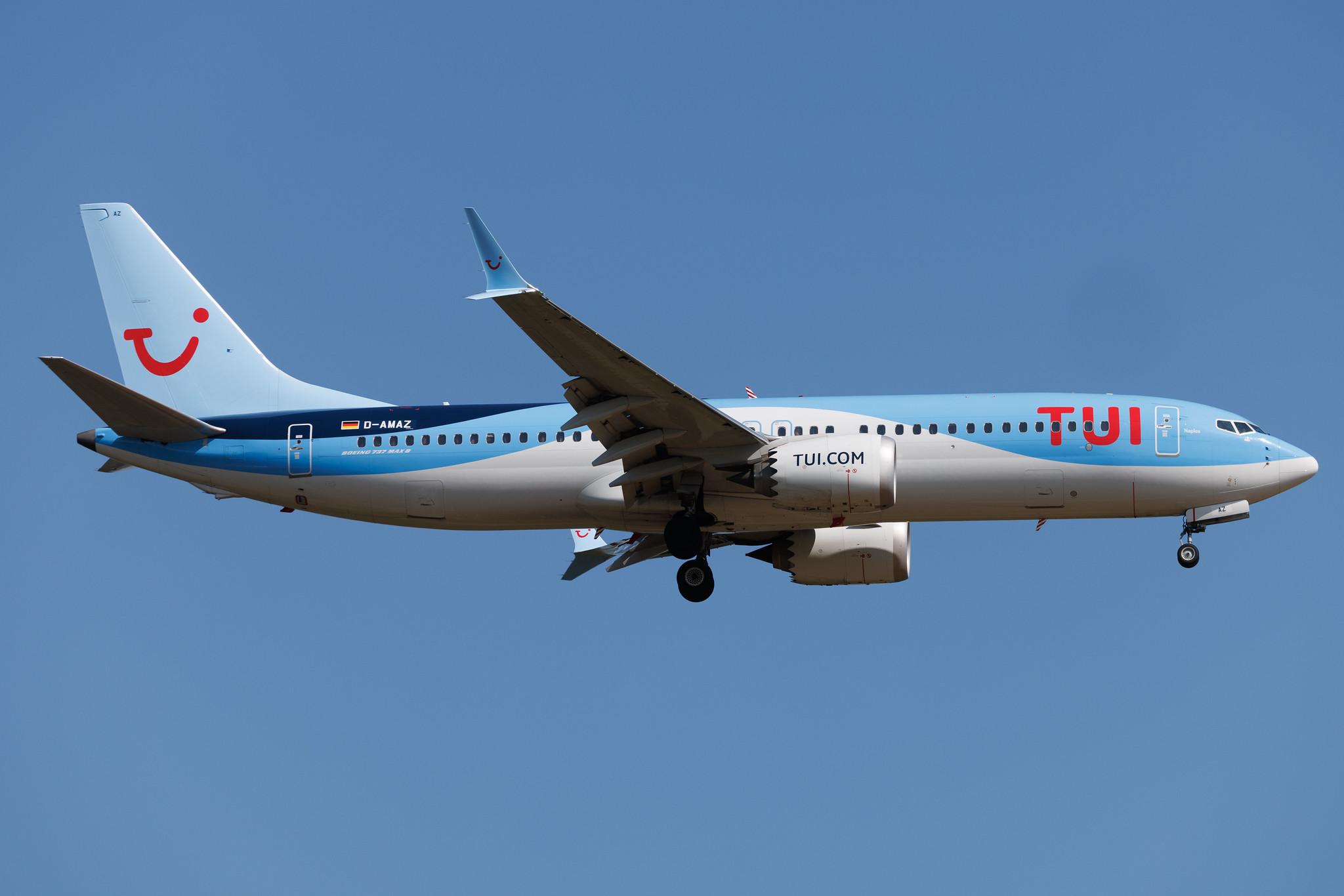 Frankfurt Airport: TUI (X3 / TUI) | Operator: TUI fly | Boeing 737 MAX 8 B38M | D-AMAZ | MSN 44604