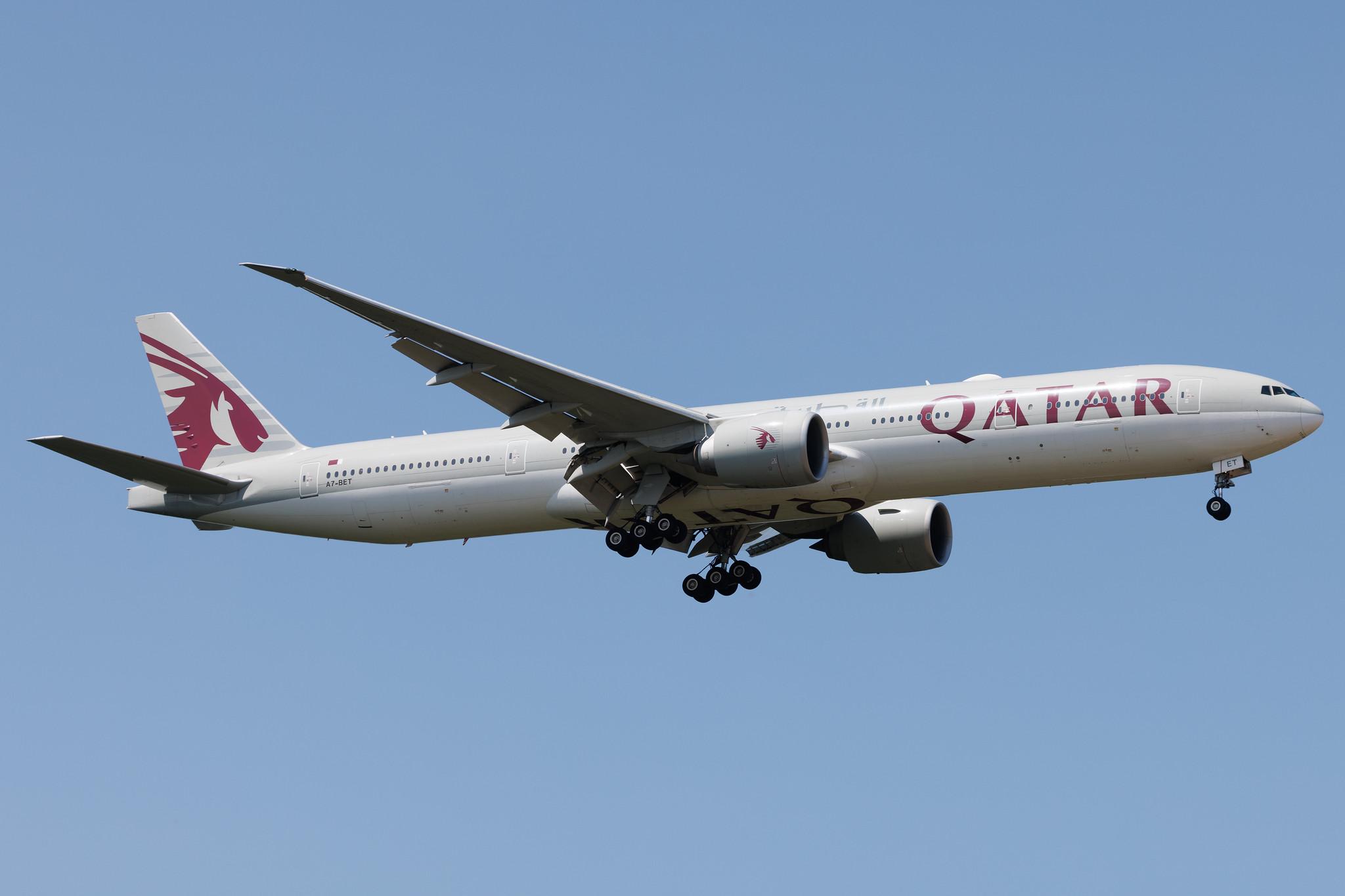 Frankfurt Airport: Qatar Airways (QR / QTR) | Boeing 777-3DZ(ER) B77W | A7-BET | MSN 64087