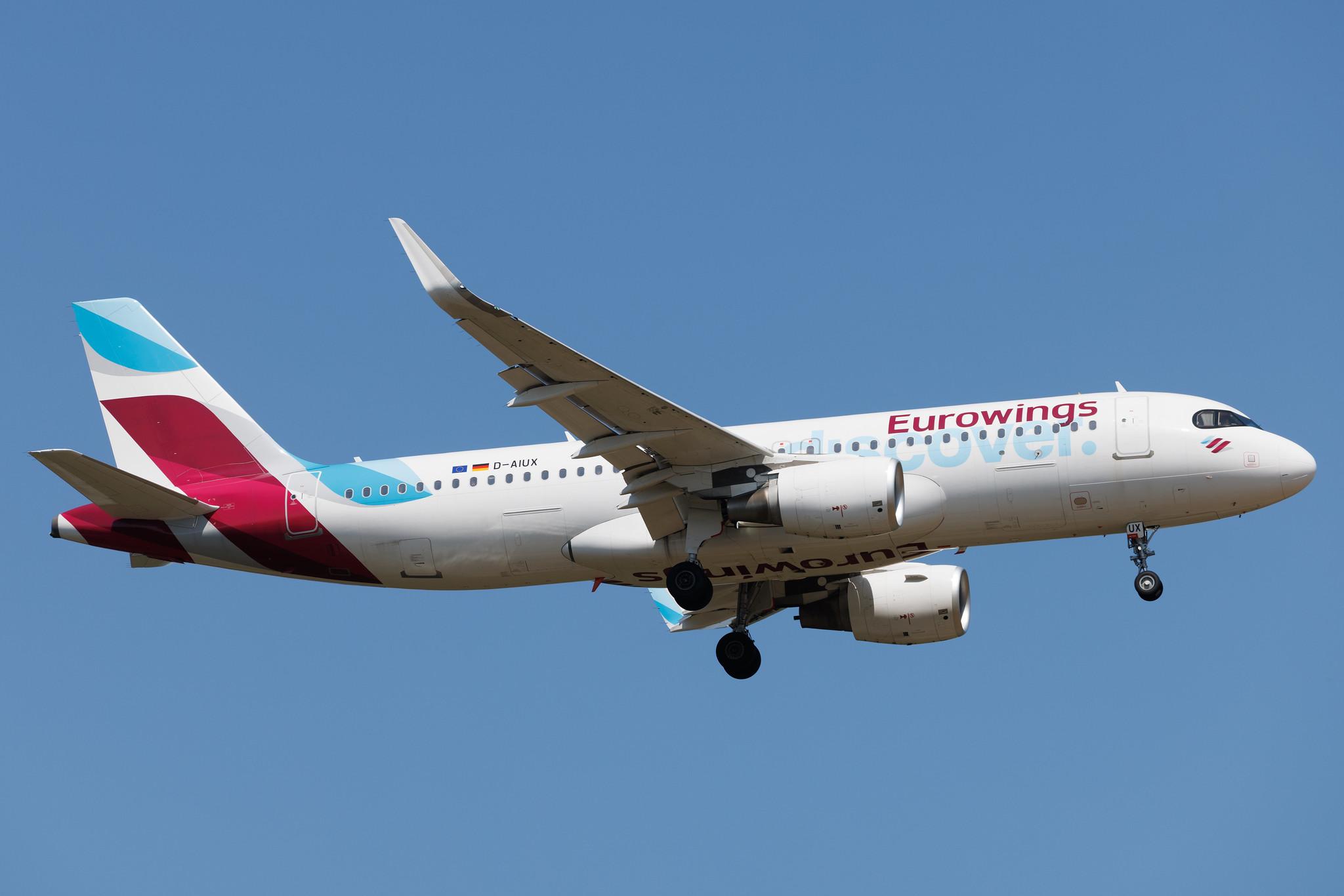 Frankfurt Airport: Eurowings Discover (4Y / OCN) | Airbus A320-214 A320 | D-AIUX | MSN 7256
