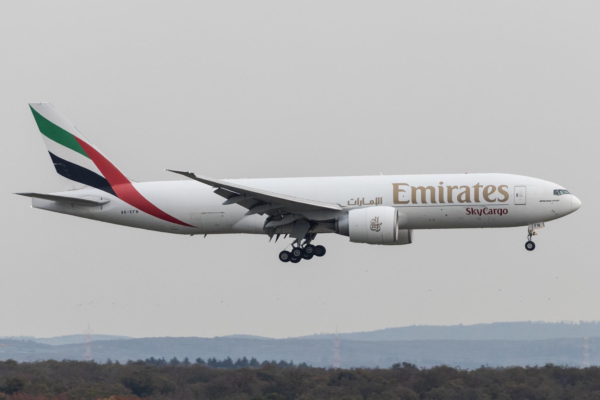 Frankfurt Airport: Emirates SkyCargo (EK / UAE) | Operator: Emirates | Boeing 777-F1H B77L | A6-EFN | MSN 42232