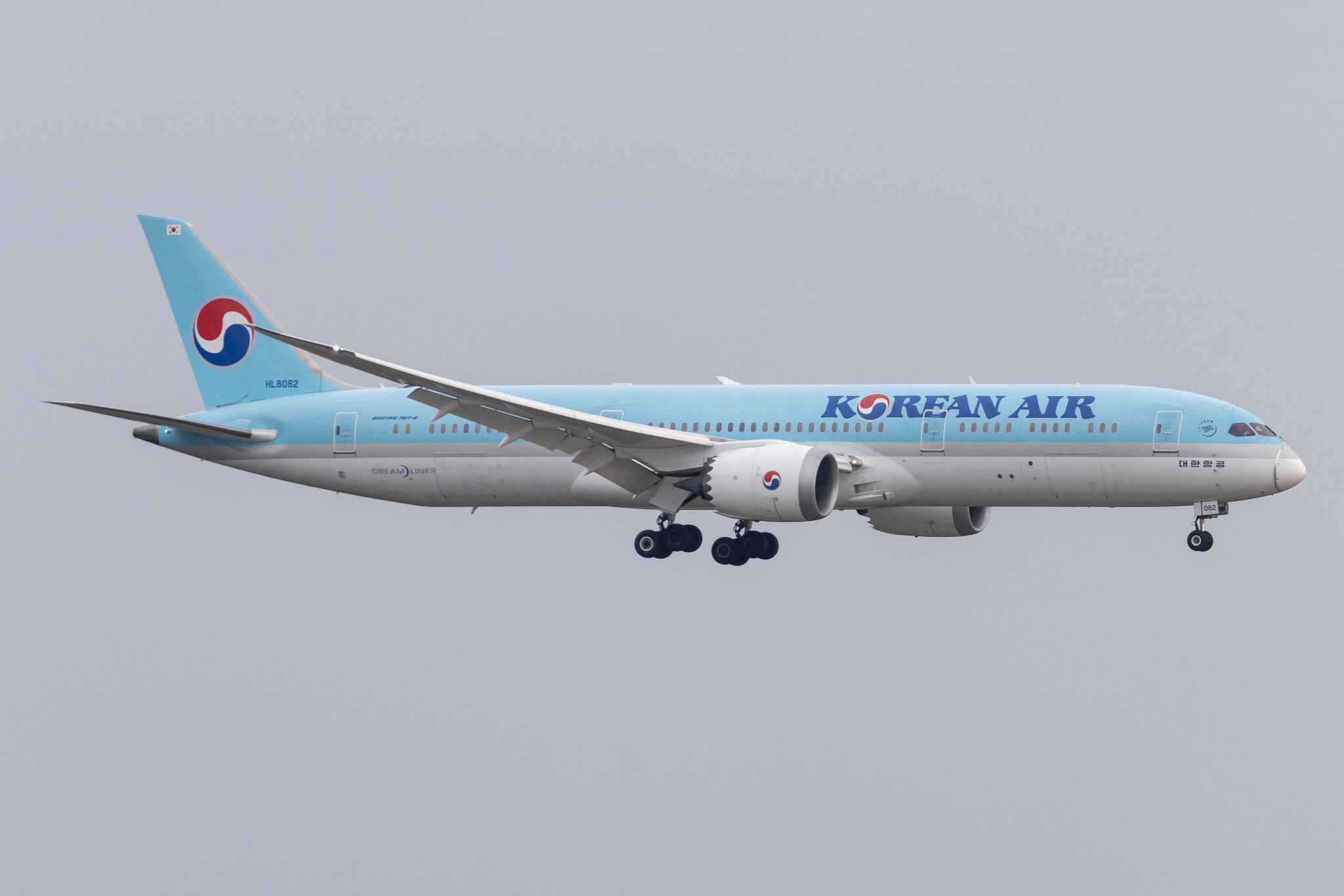 Frankfurt Airport: Korean Air (KE / KAL) | Boeing 787-9 Dreamliner B789 | HL8082 | MSN 34811