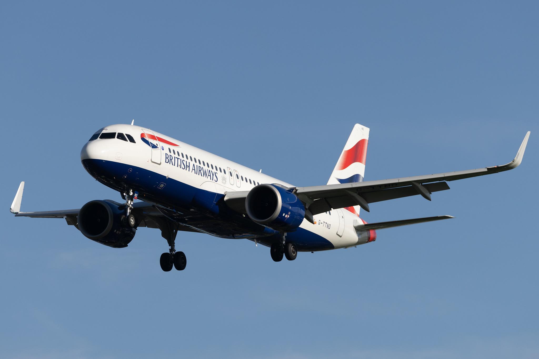 London Heathrow: British Airways (BA / BAW) | Airbus A320-251N A20N | G-TTND | MSN 8308
