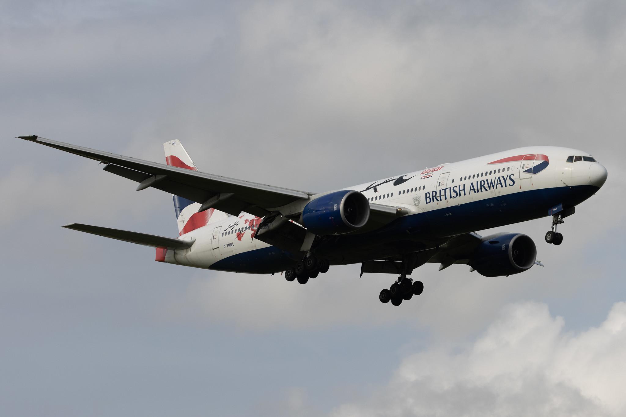 London Heathrow: British Airways (BA / BAW) | Livery: GREAT Festival of Creativity | Boeing 777-236(ER) B772 | G-YMML | MSN 30313