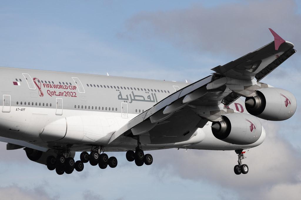 London Heathrow: Qatar Airways (QR / QTR) | Airbus A380-861 A388 | A7-APF | MSN 189