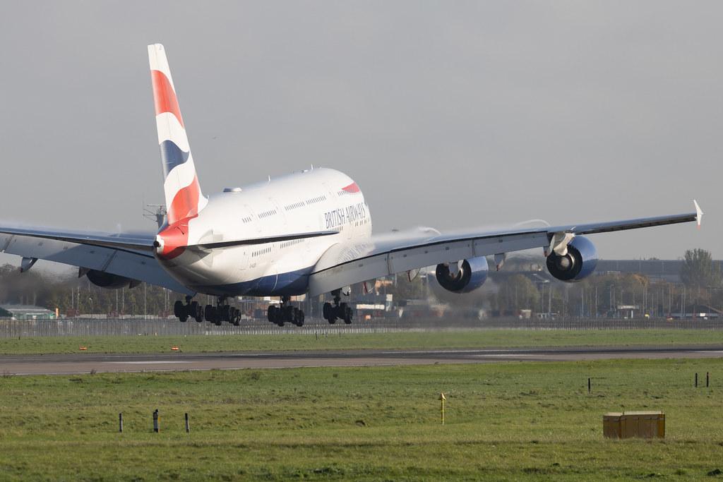 London Heathrow: British Airways (BA / BAW) | Airbus A380-841 A388 | G-XLEB | MSN 121