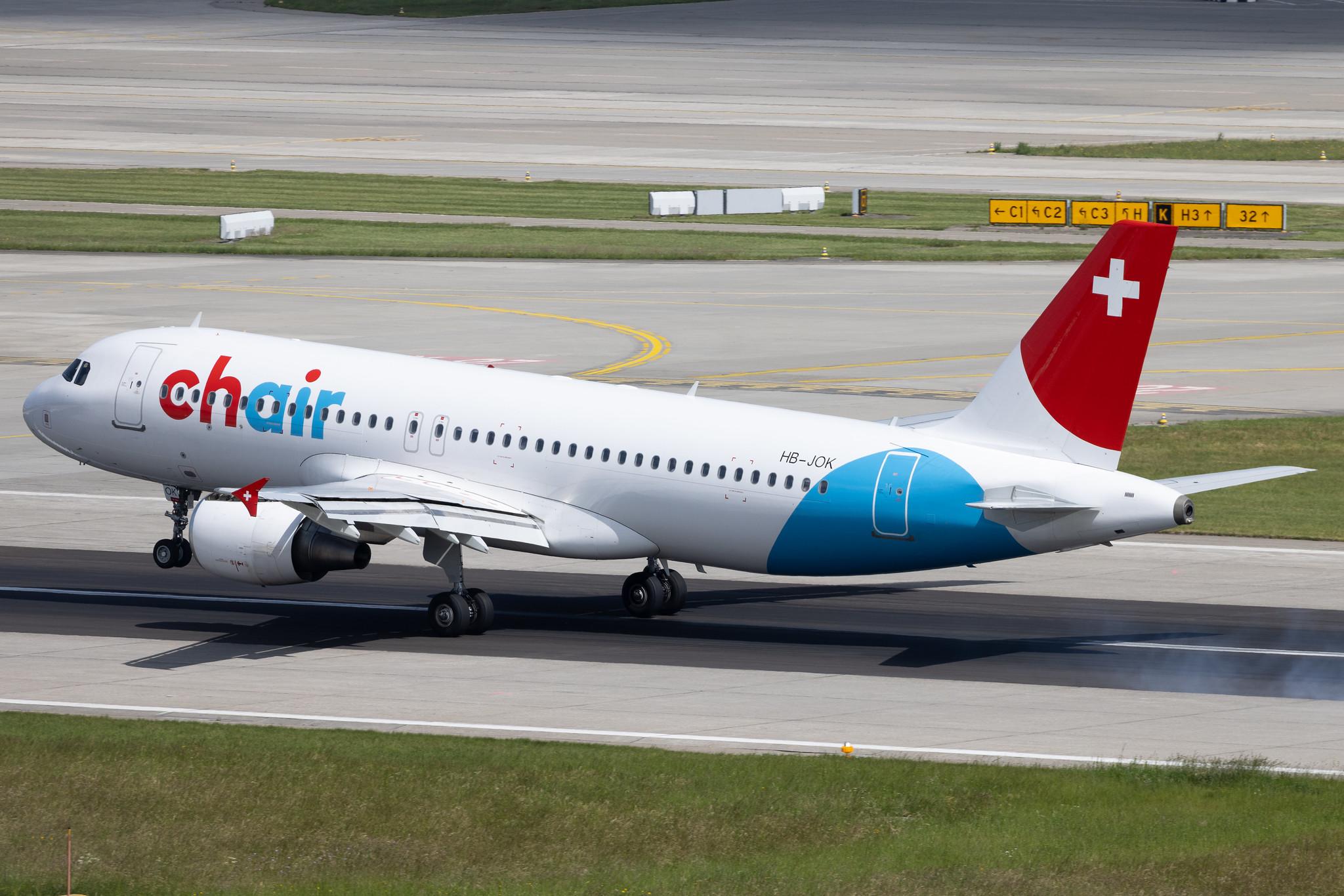 Flughafen Zürich: Chair Airlines (GM / GSW) | Airbus A320-214 A320 | HB-JOK | MSN 3923