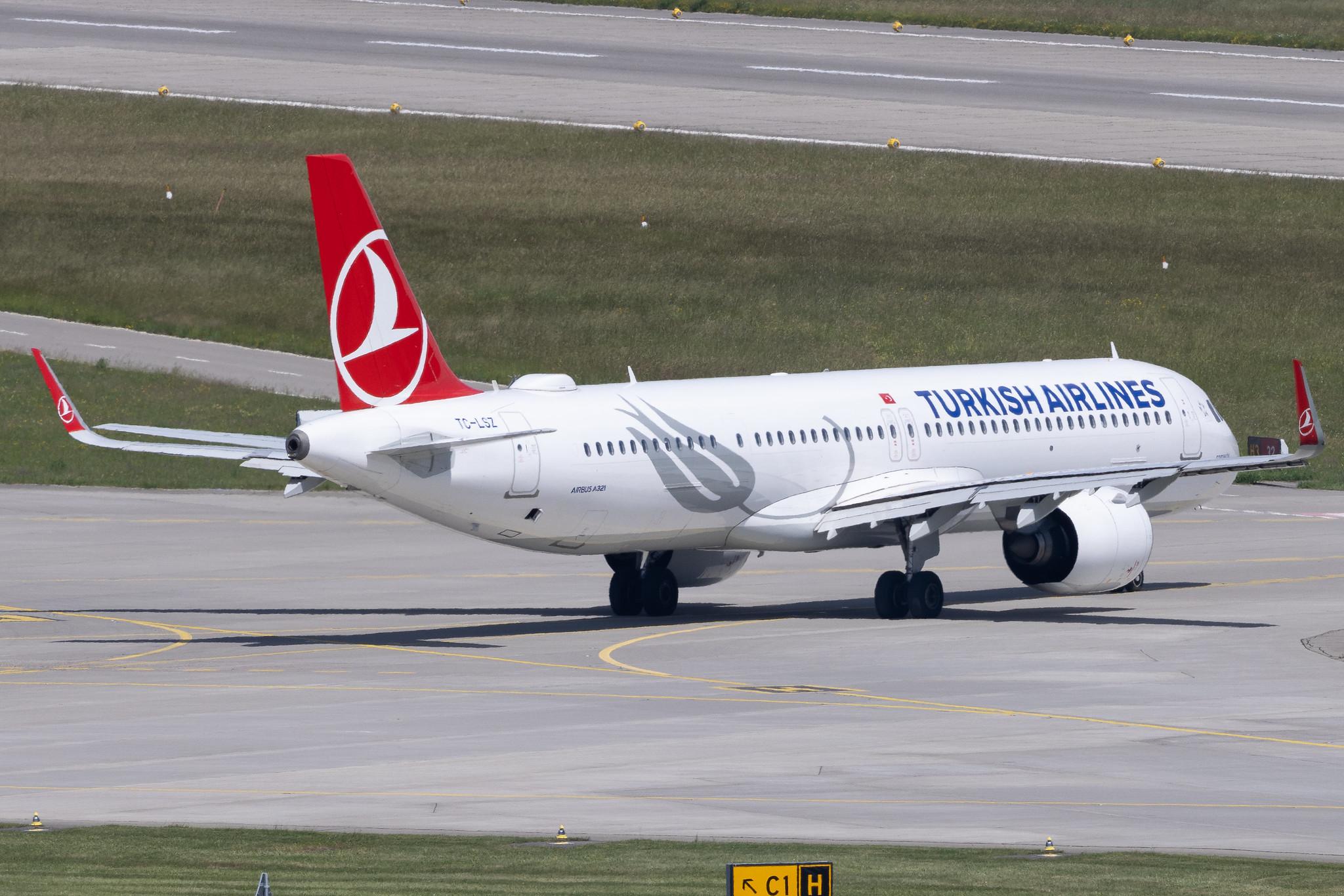 Flughafen Zürich: Turkish Airlines (TK / THY) | Airbus A321-271NX A21N | TC-LSZ | MSN 09452