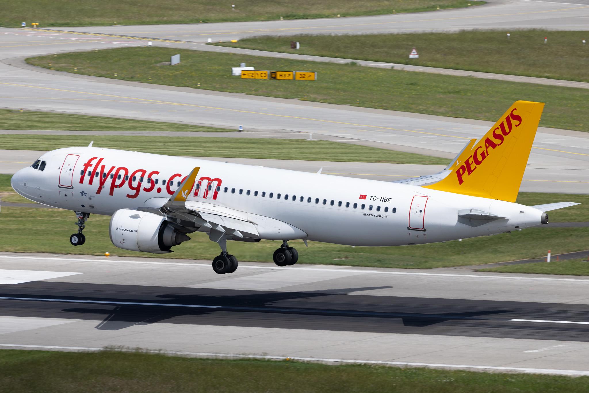 Flughafen Zürich: Pegasus Airlines (PC / PGT) | Airbus A320-251N A20N | TC-NBE | MSN 7380