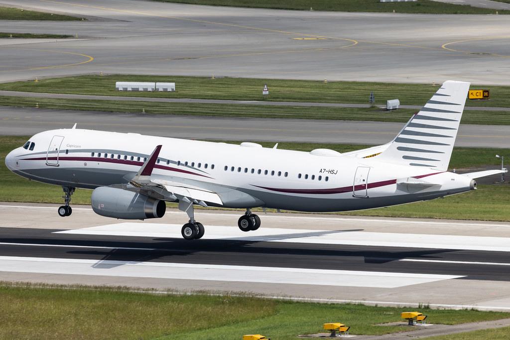Flughafen Zürich: Qatar Amiri Flight (/ QAF) | Operator: Qatar - Amiri Flight |  Airbus A320-232(CJ) Prestige A320 | A7-HSJ | MSN 5255
